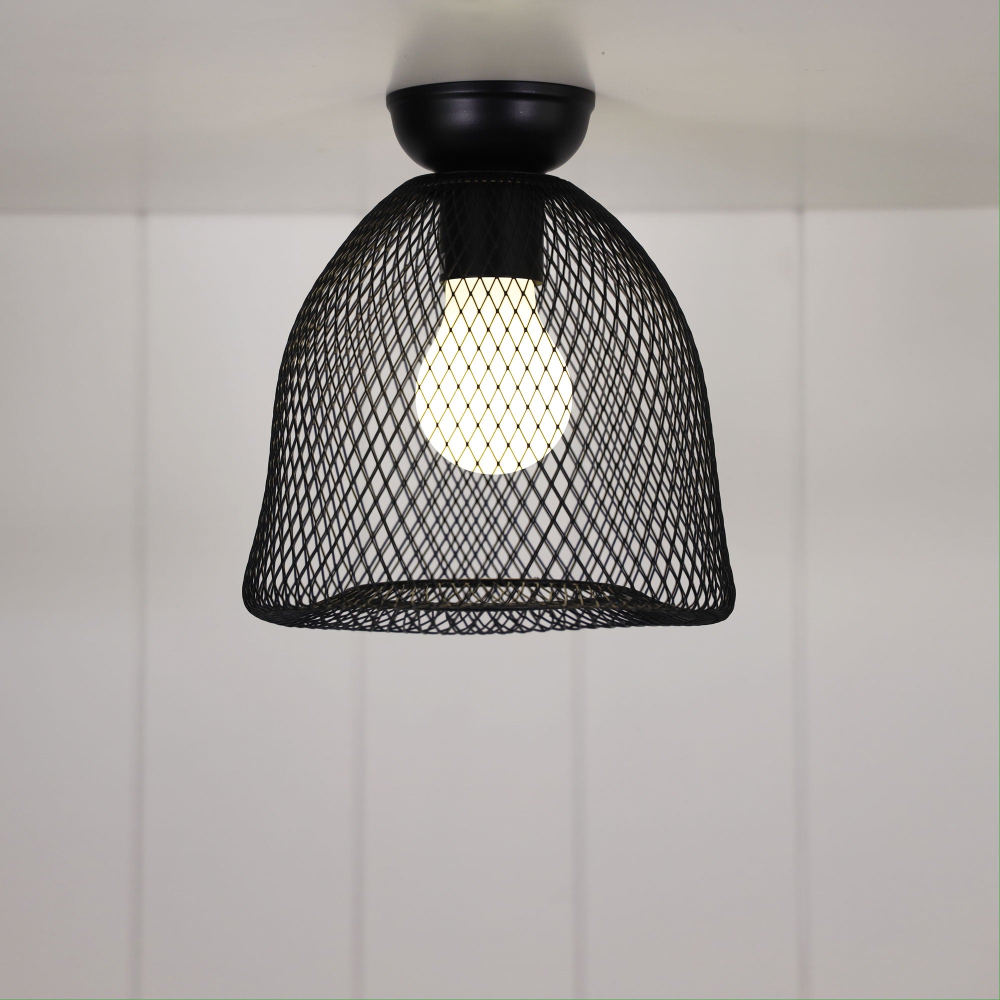 Tellis Black Wire Mesh Industrial Style DIY Shade