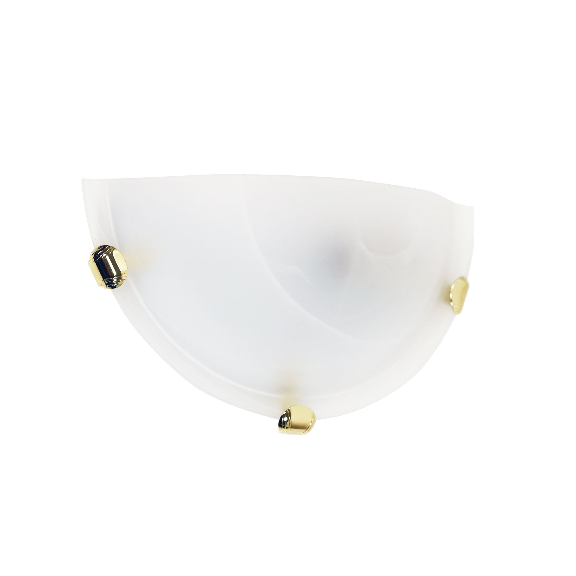 Remo Wall Alabaster Glass Wall Light With Gold Clips
