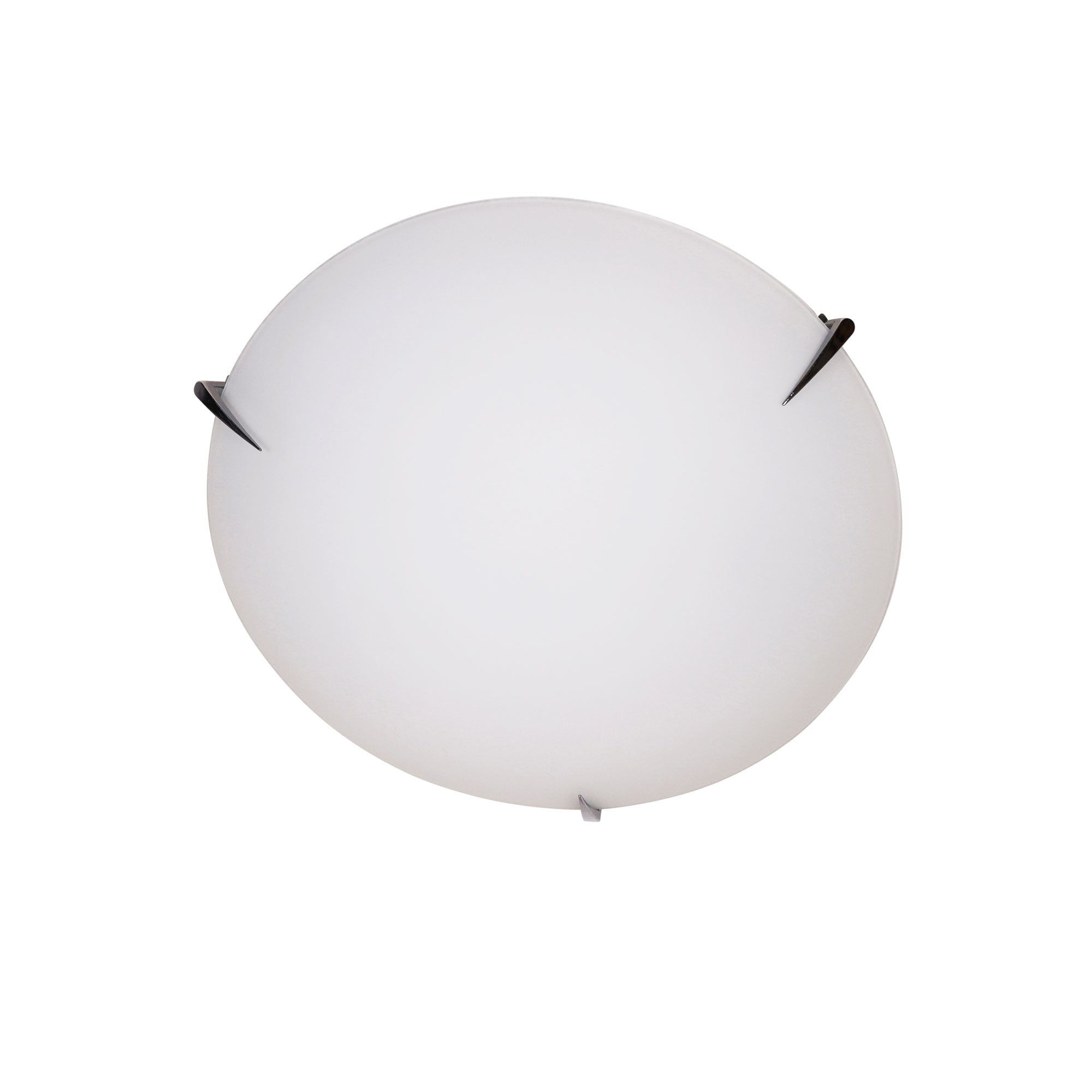 Claw.30 Matt Opal Glass With Chrome Clips E27 Oyster Light