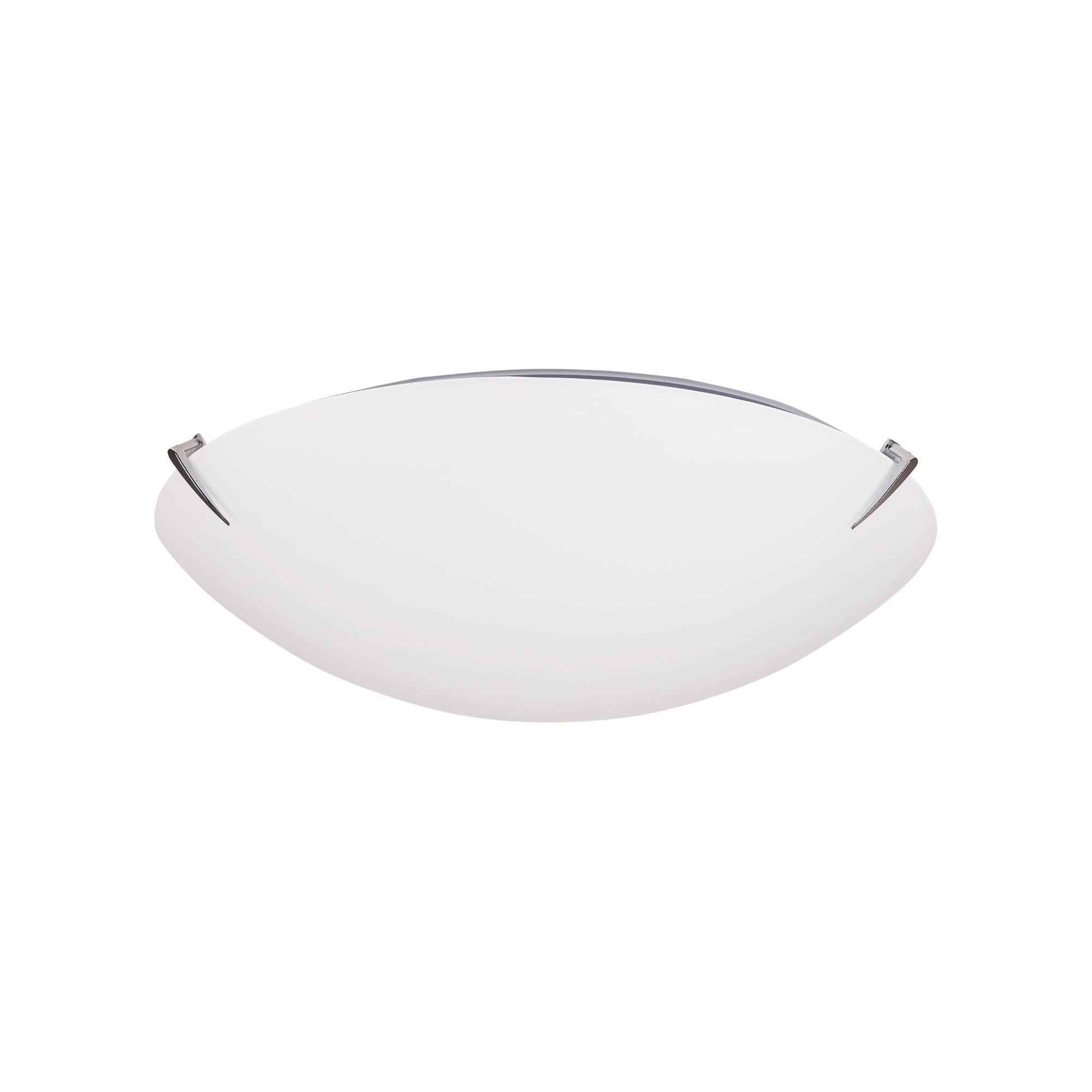 Claw 40 Matt Opal Glass With Chrome Clips Twin E27