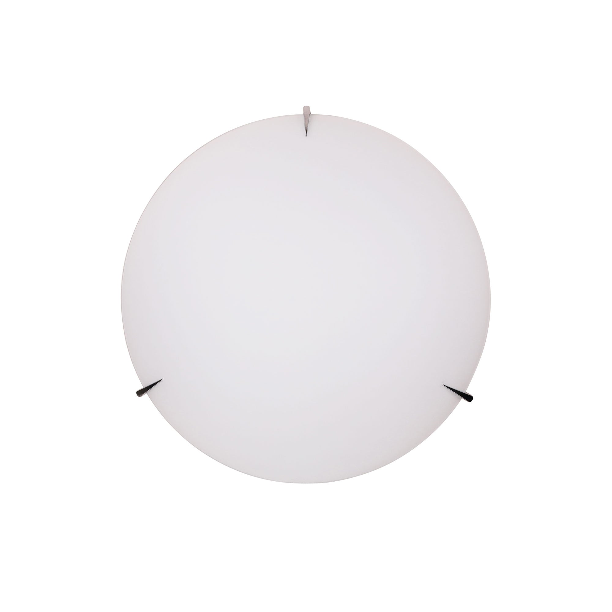 Claw.40 Matt Opal Glass With Chrome Clips Twin E27 Oyster Light