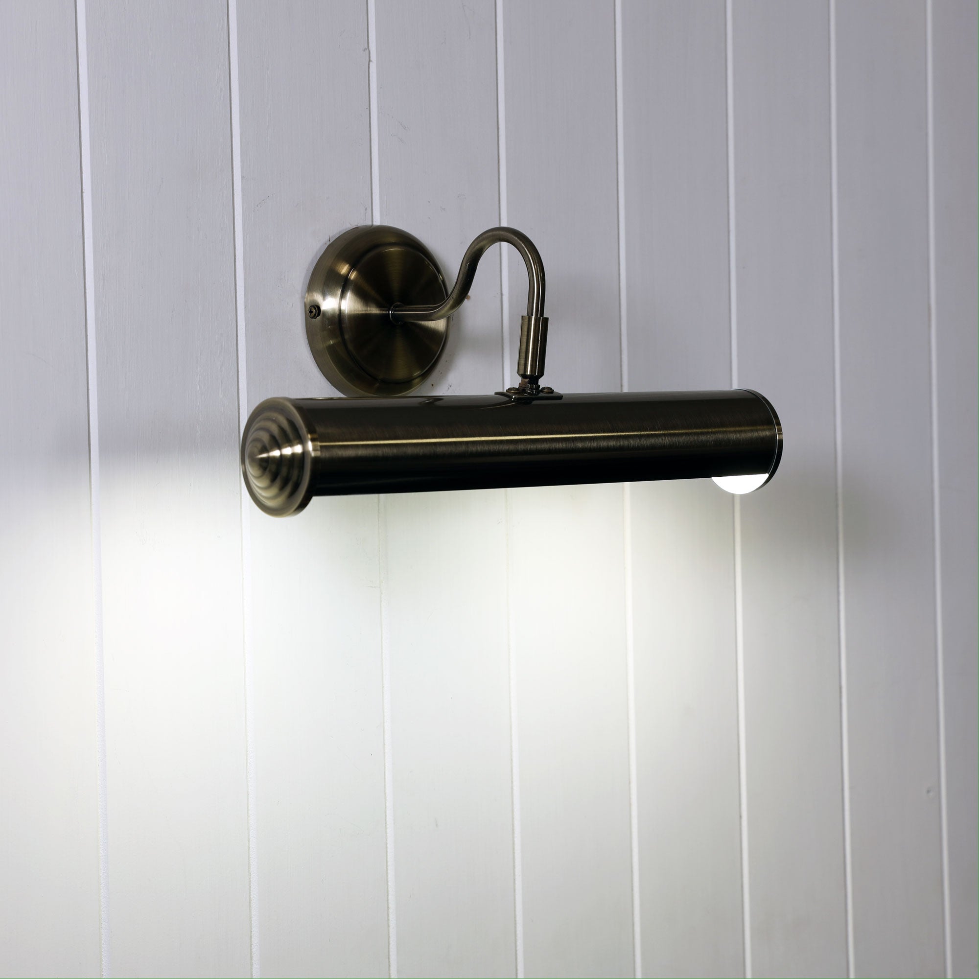 Picture Light Antique Brass 2 Light Wall Light