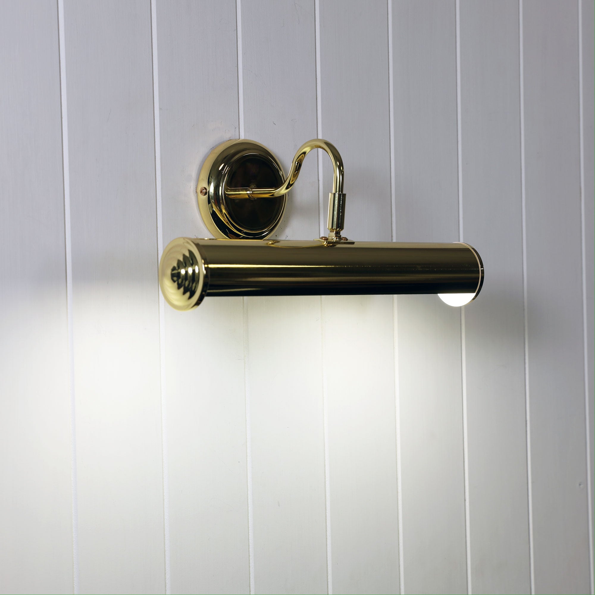 Picture Light Polished Brass 2 Light Wall Light