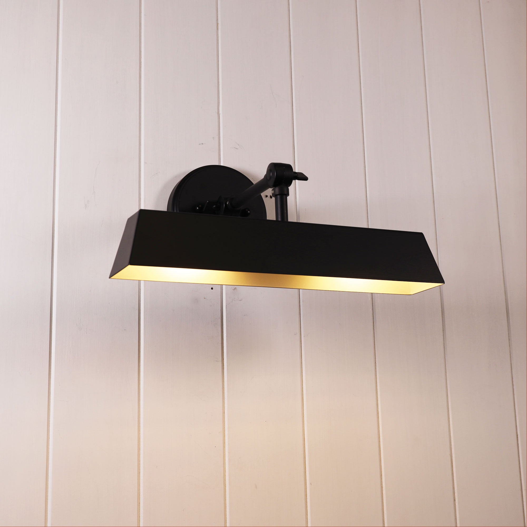 Loxby Black 2 Light Adjustable Wall Light