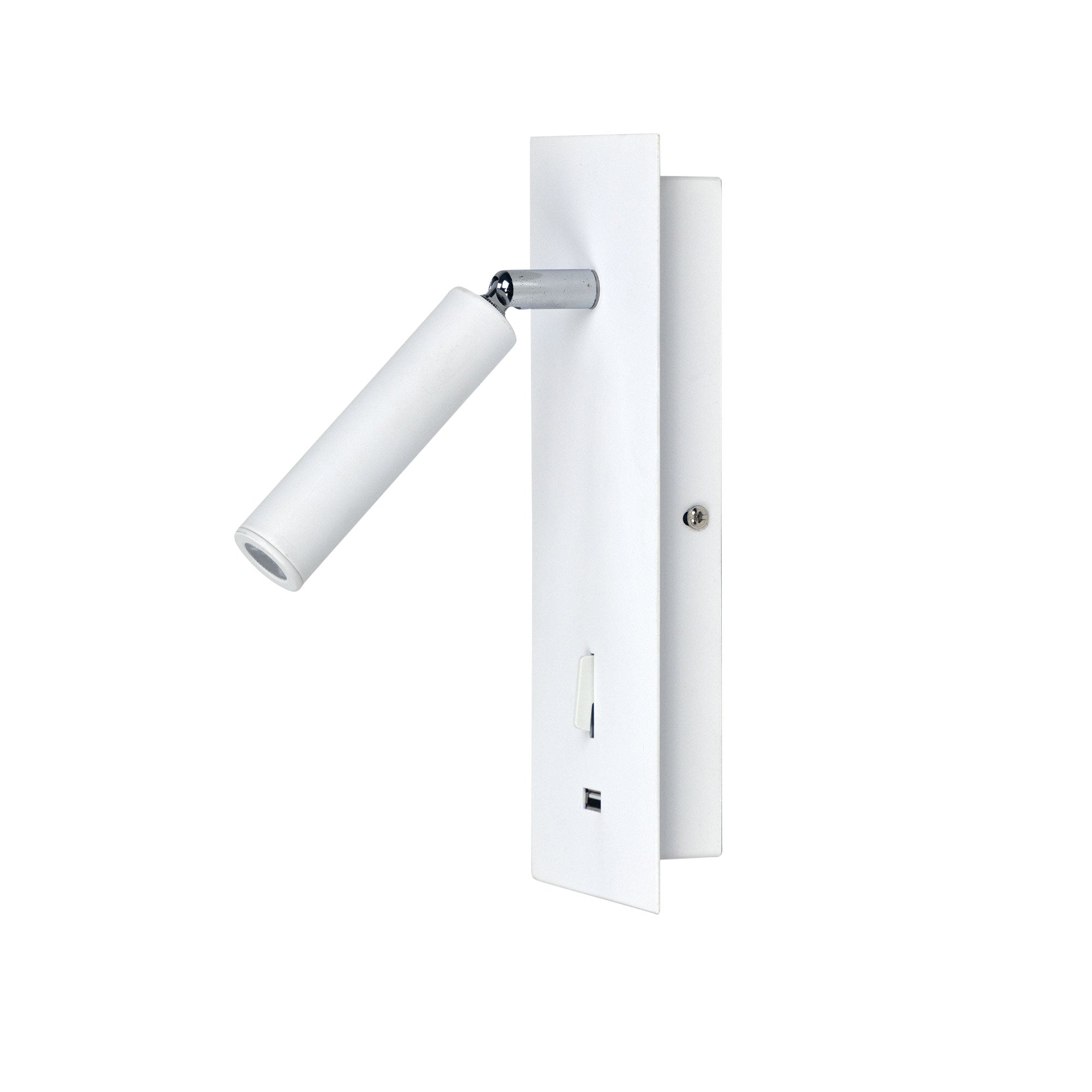 Hotel 3W LED Spot With Usb &Amp; Switch White