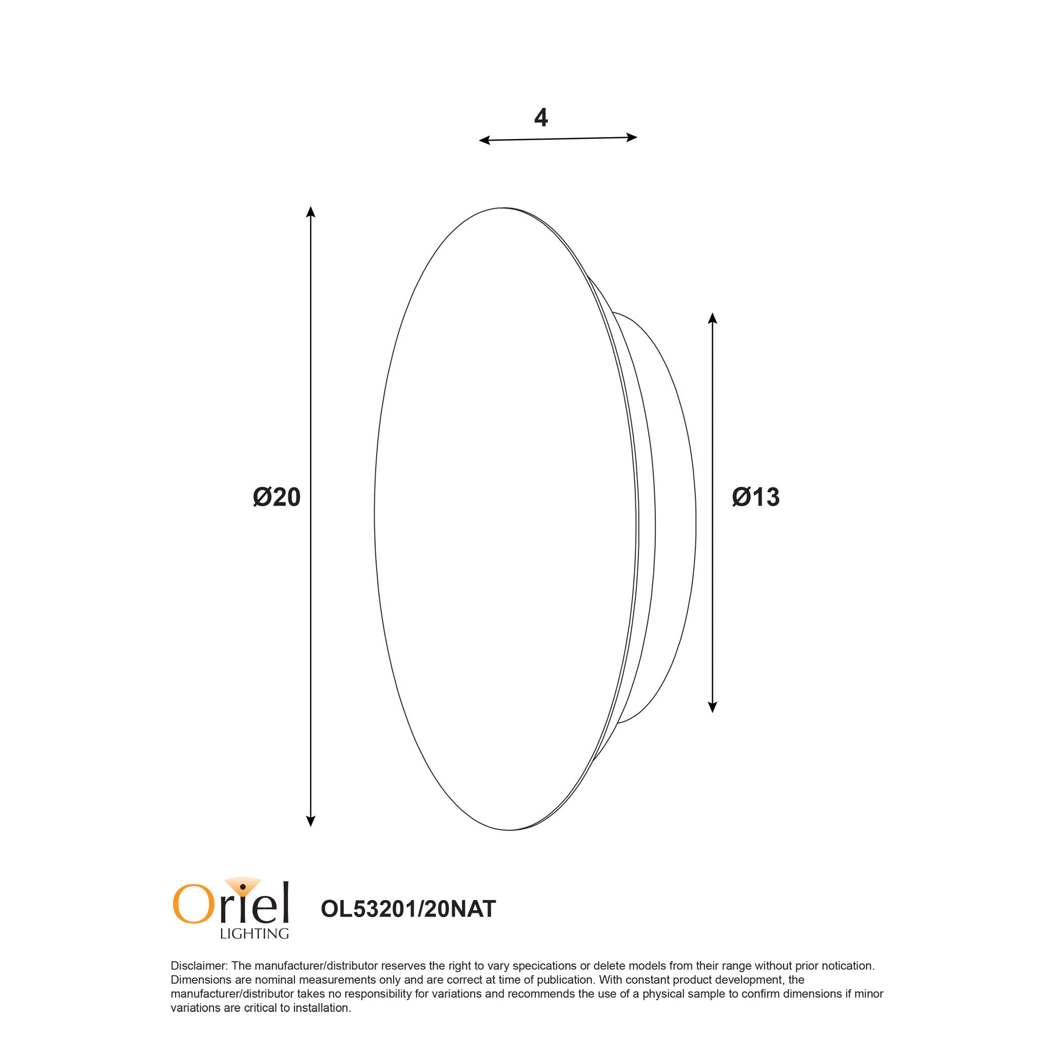 Dot.20 Natural Timber 8W CCT Backlit LED Wall Light