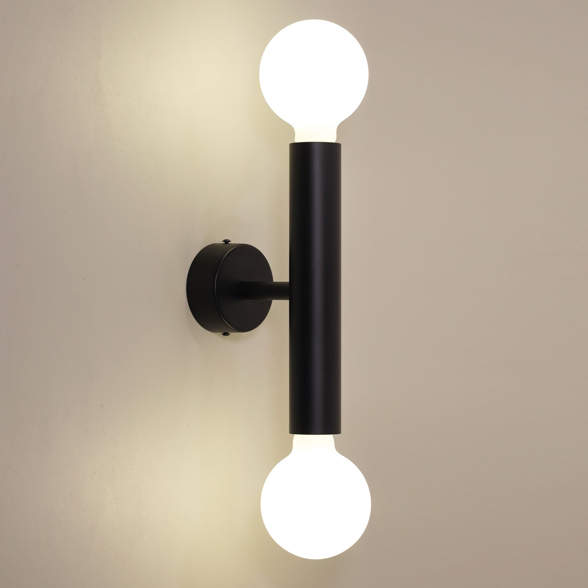 Toli Black Twin E27 Wall Light