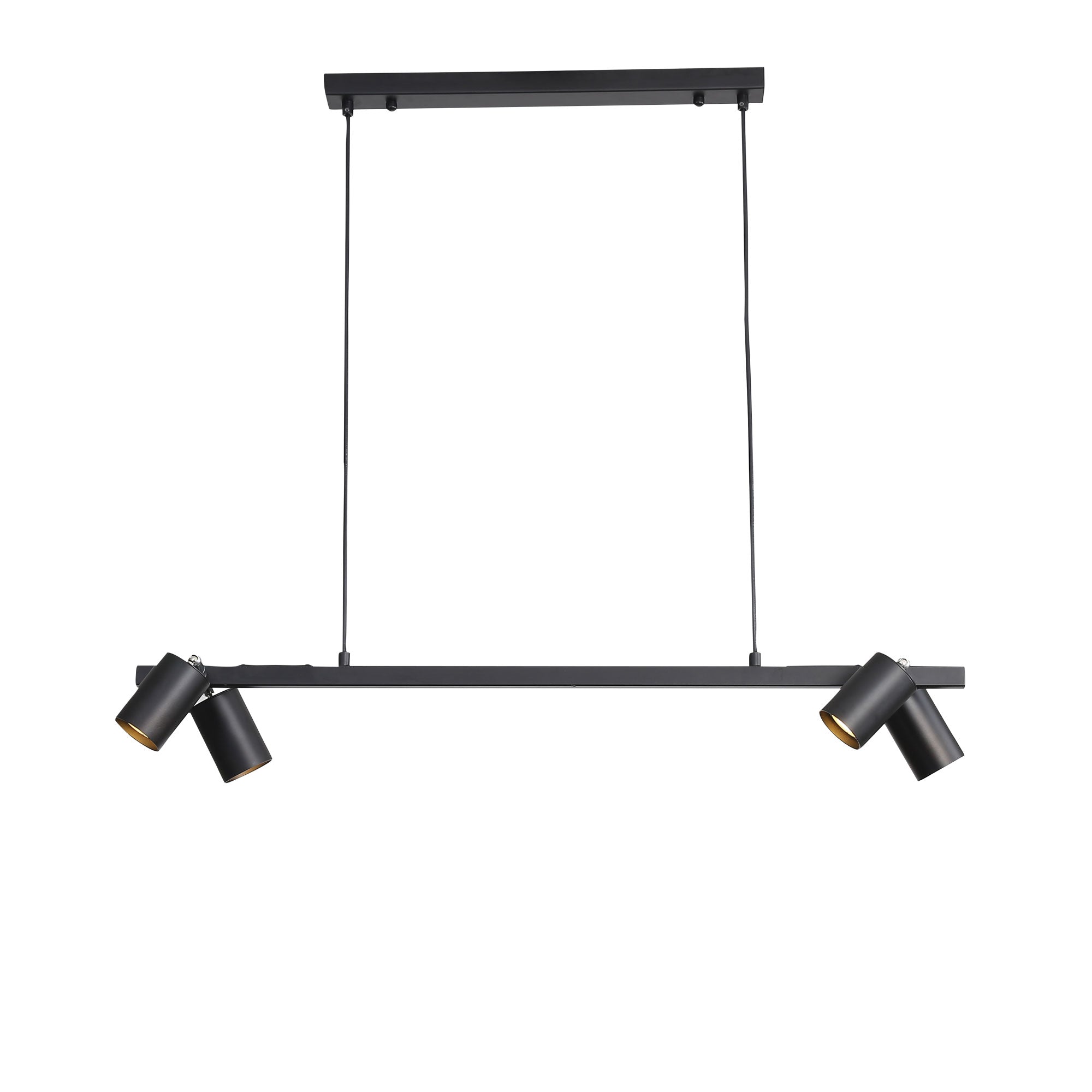 Bridge.4 Black GU10 4 Light Adjustable Spot Bar Pendant