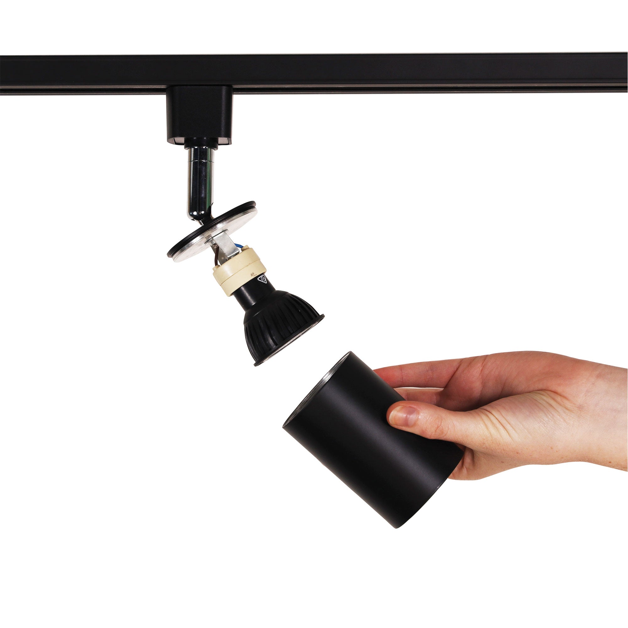 Bridge Black GU10 Adjustable Track Head