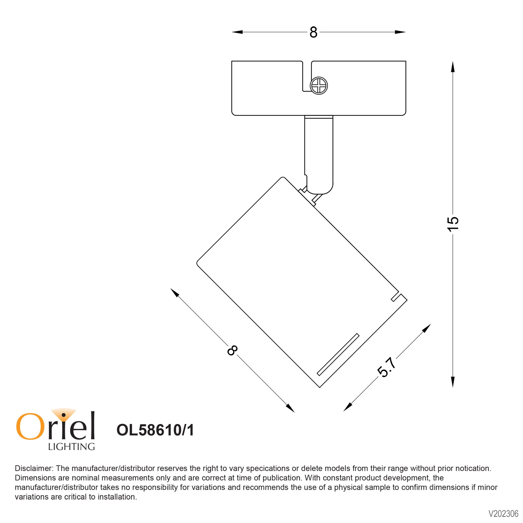 Baril White GU10 1 Light Adjustable Spotlight