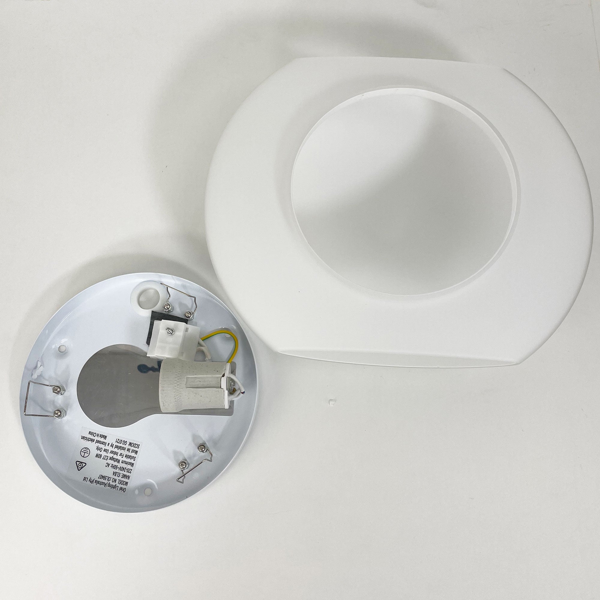 Elba Opal Matt Glass E27 Wall Light