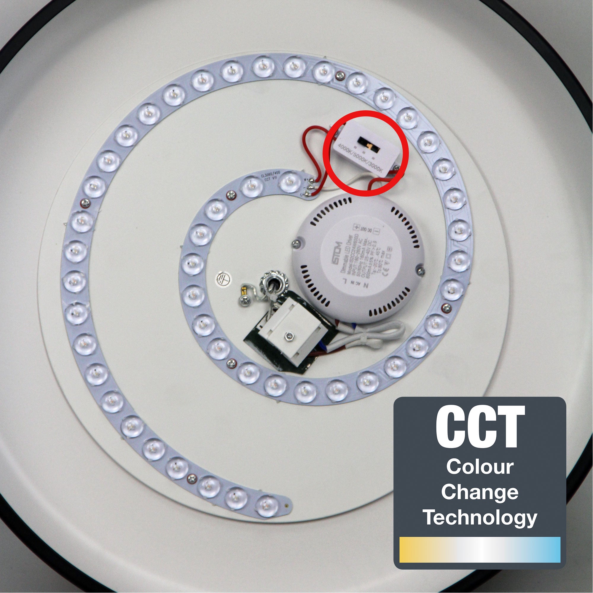 Madison.42 Black & Opal 24W CCT LED Pendant