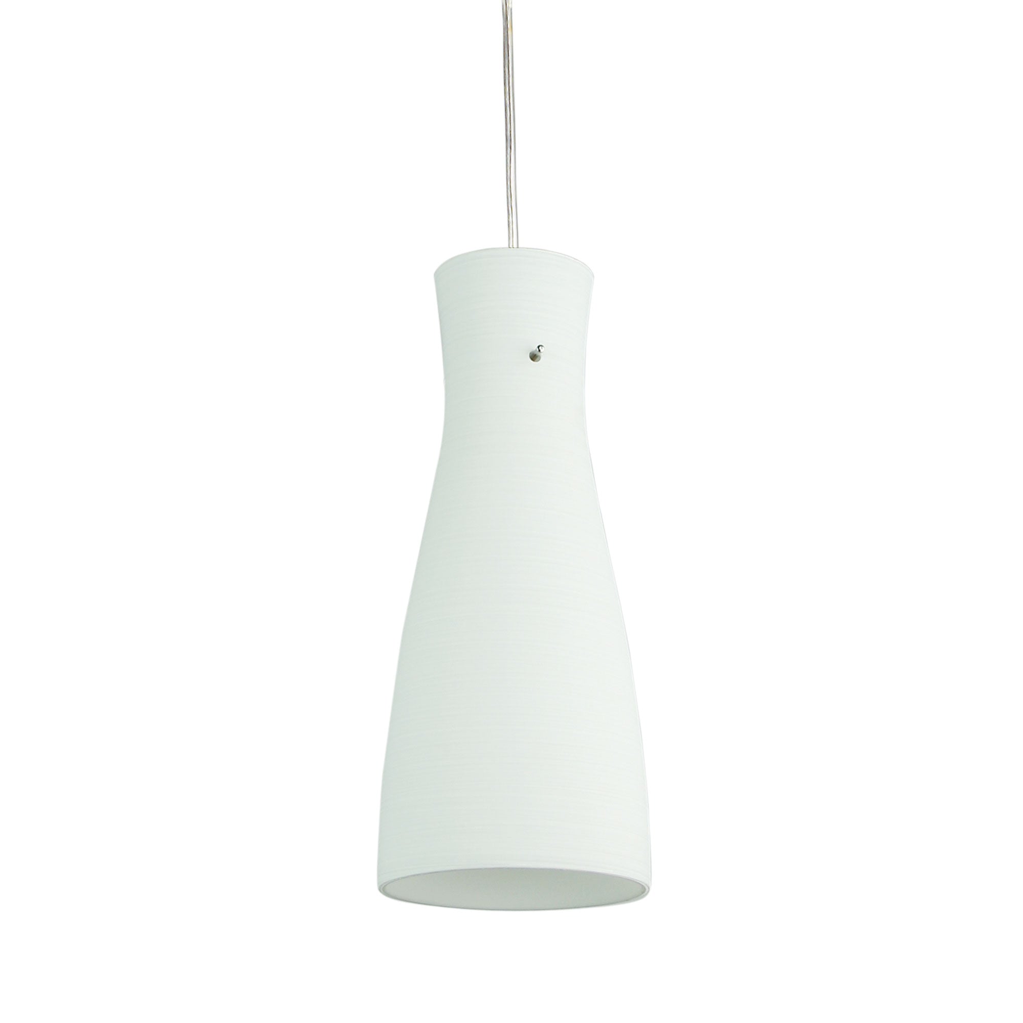 Cleo White White Brushed 30cm Glass Pendant