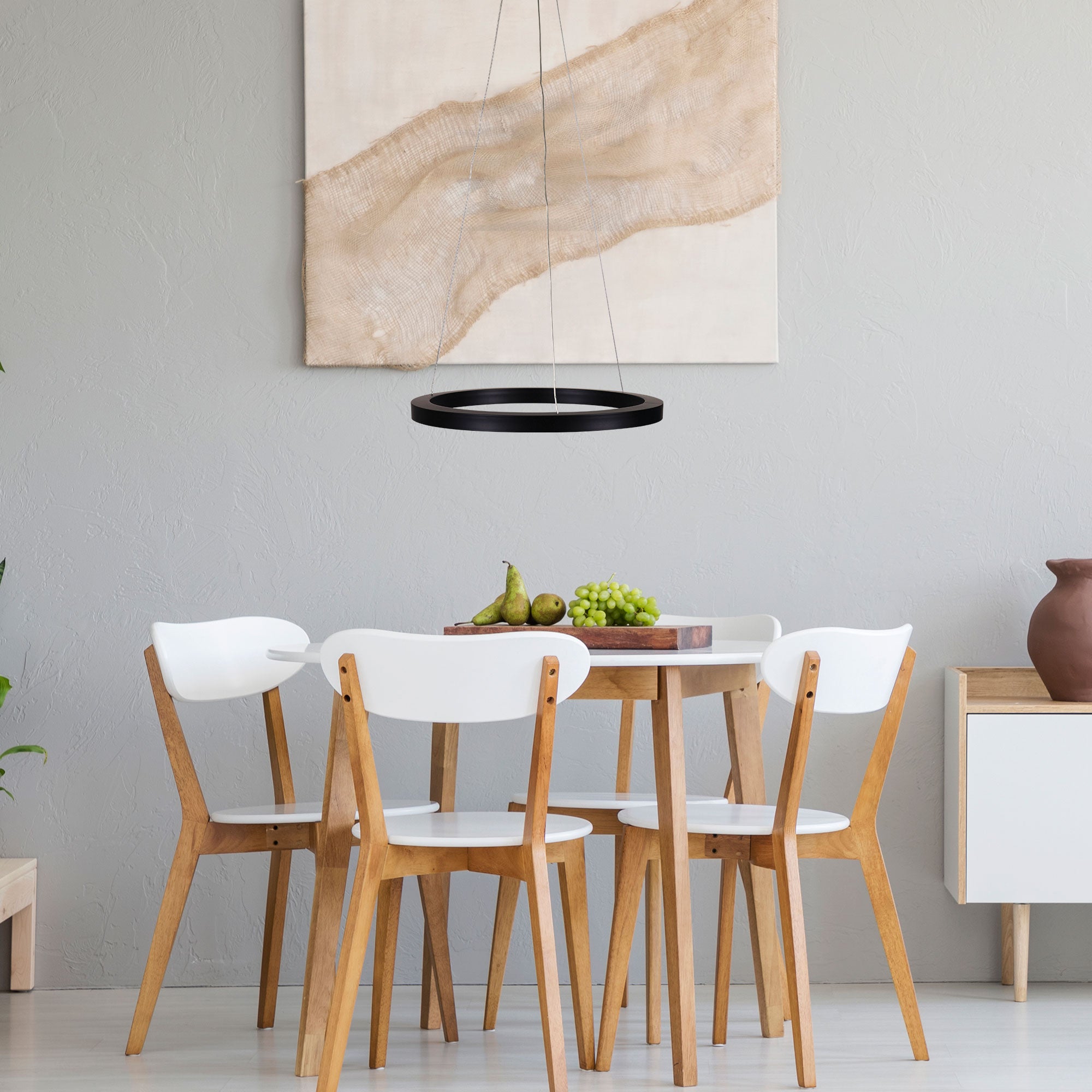 Nebula.60 Black 24W CCT Modern LED Halo Pendant