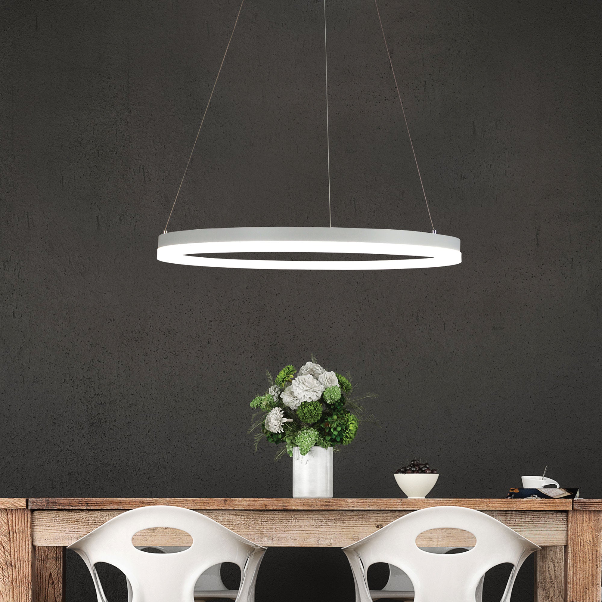 Cronus.60 White 24W CCT Modern LED Halo Pendant