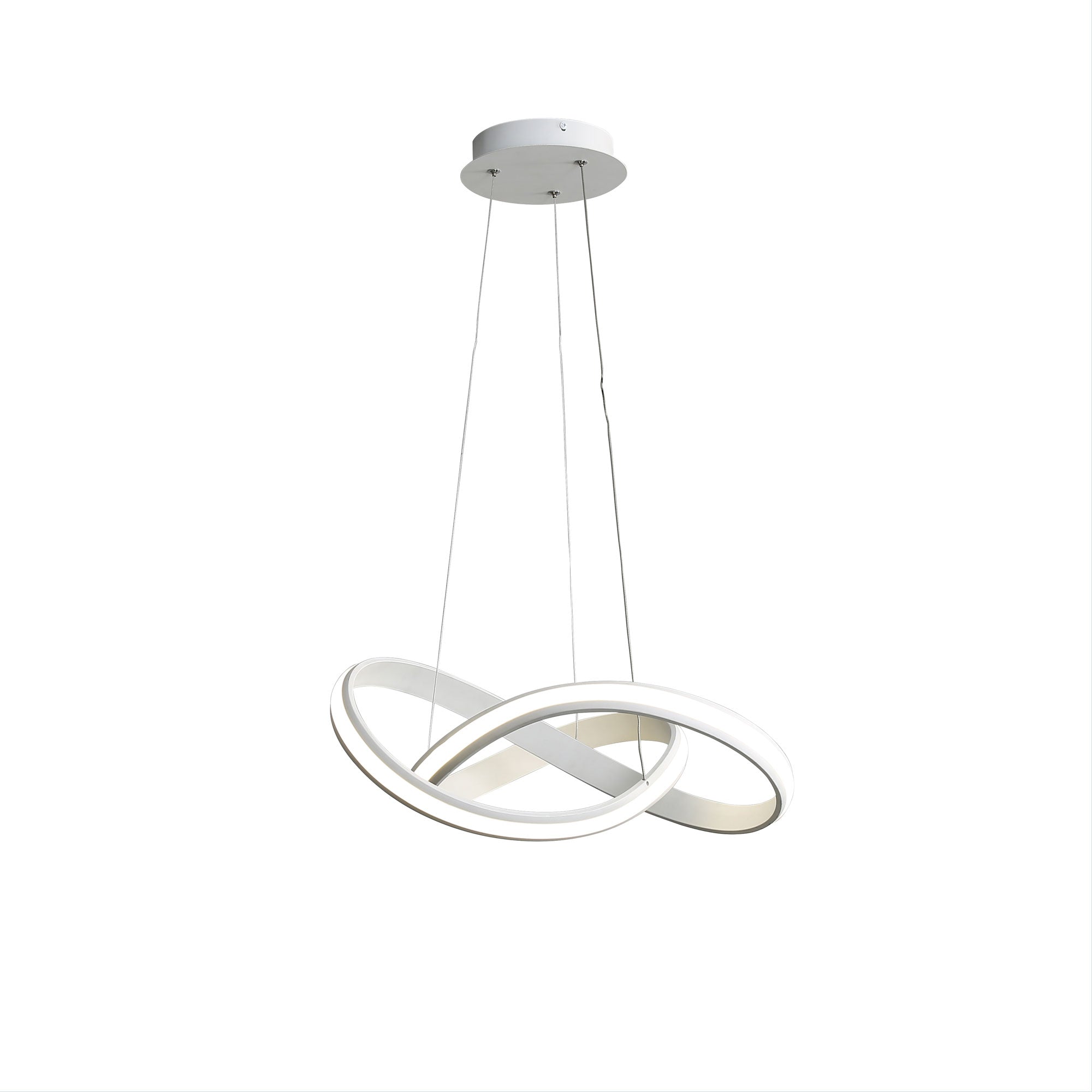 Spira White 45W CCT Knotted LED Pendant