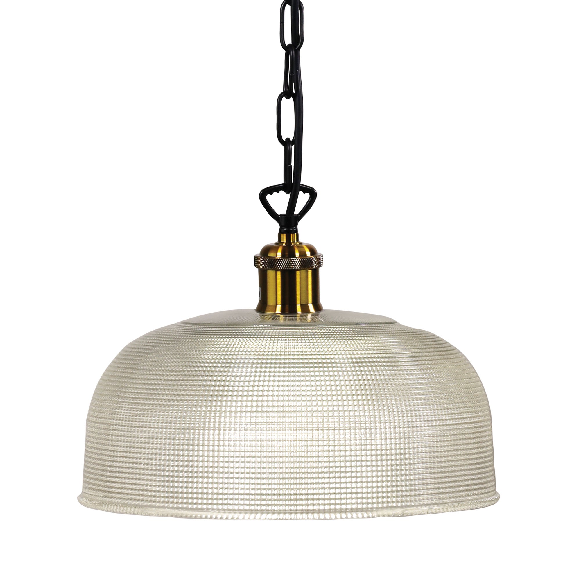 Maison 27 Retro Halophane Clear Glass Pendant