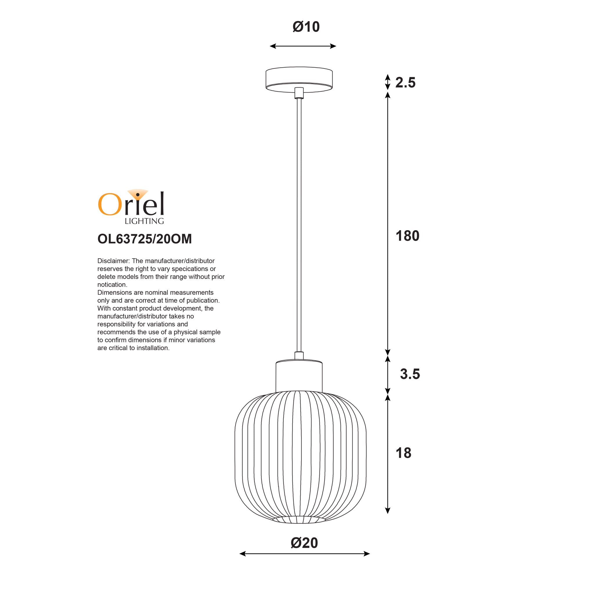 Bolli.200 Real Timber & Opal Glass Pendant