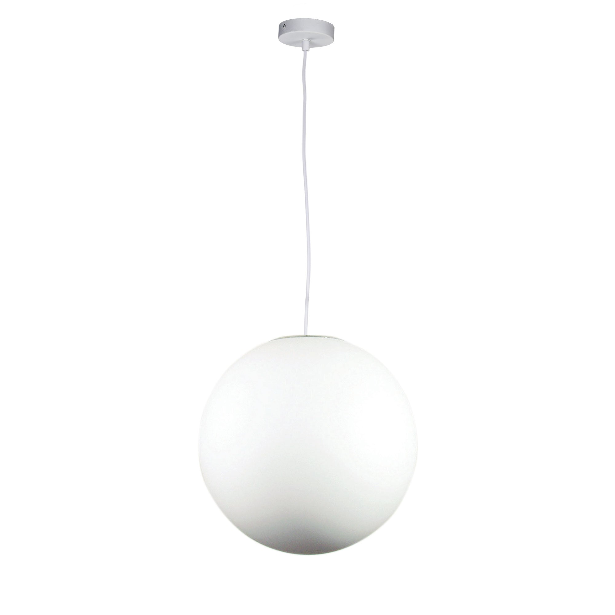 Phase 40 White Acrylic Sphere Pendant