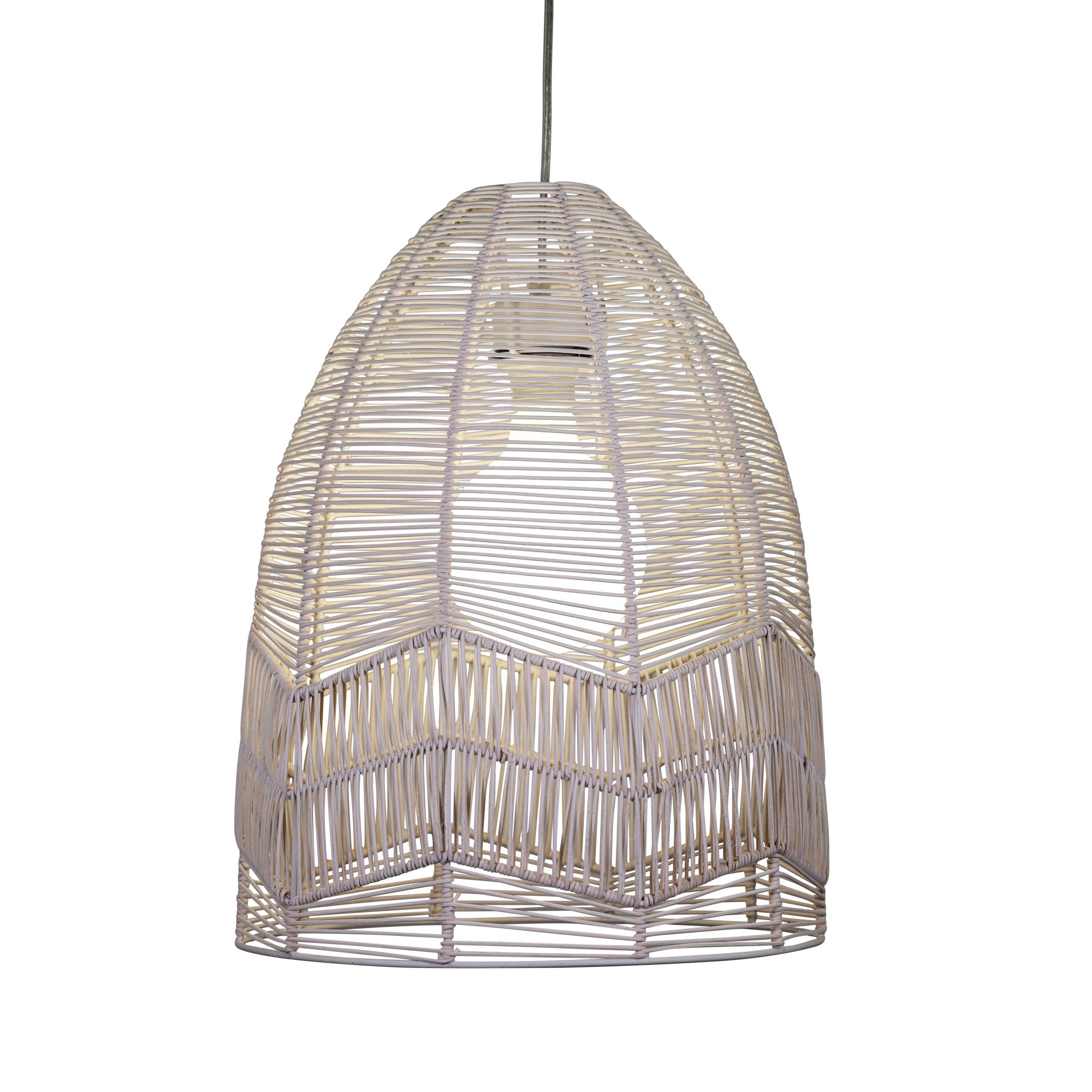 Serang.35 White Rattan Cane Pendant Shade Only