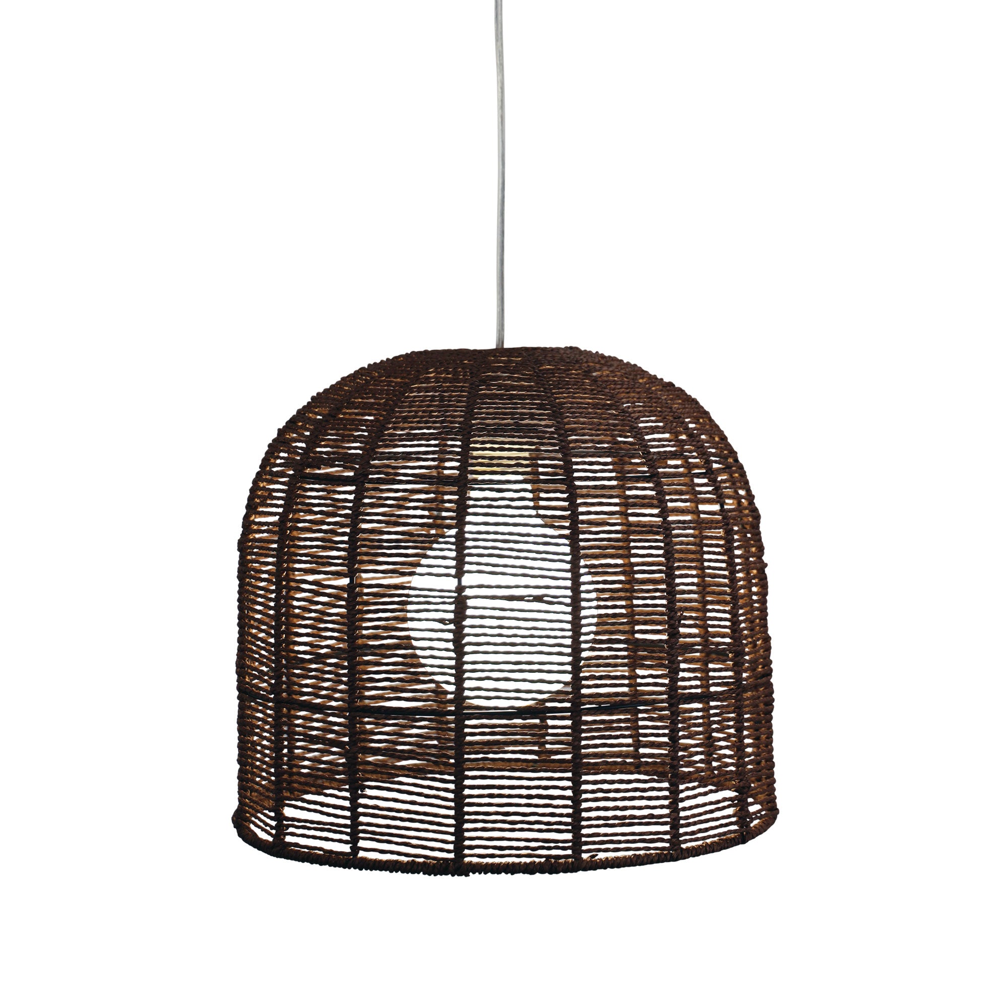 Poppa Brown Hand Woven String Pendant Shade Only