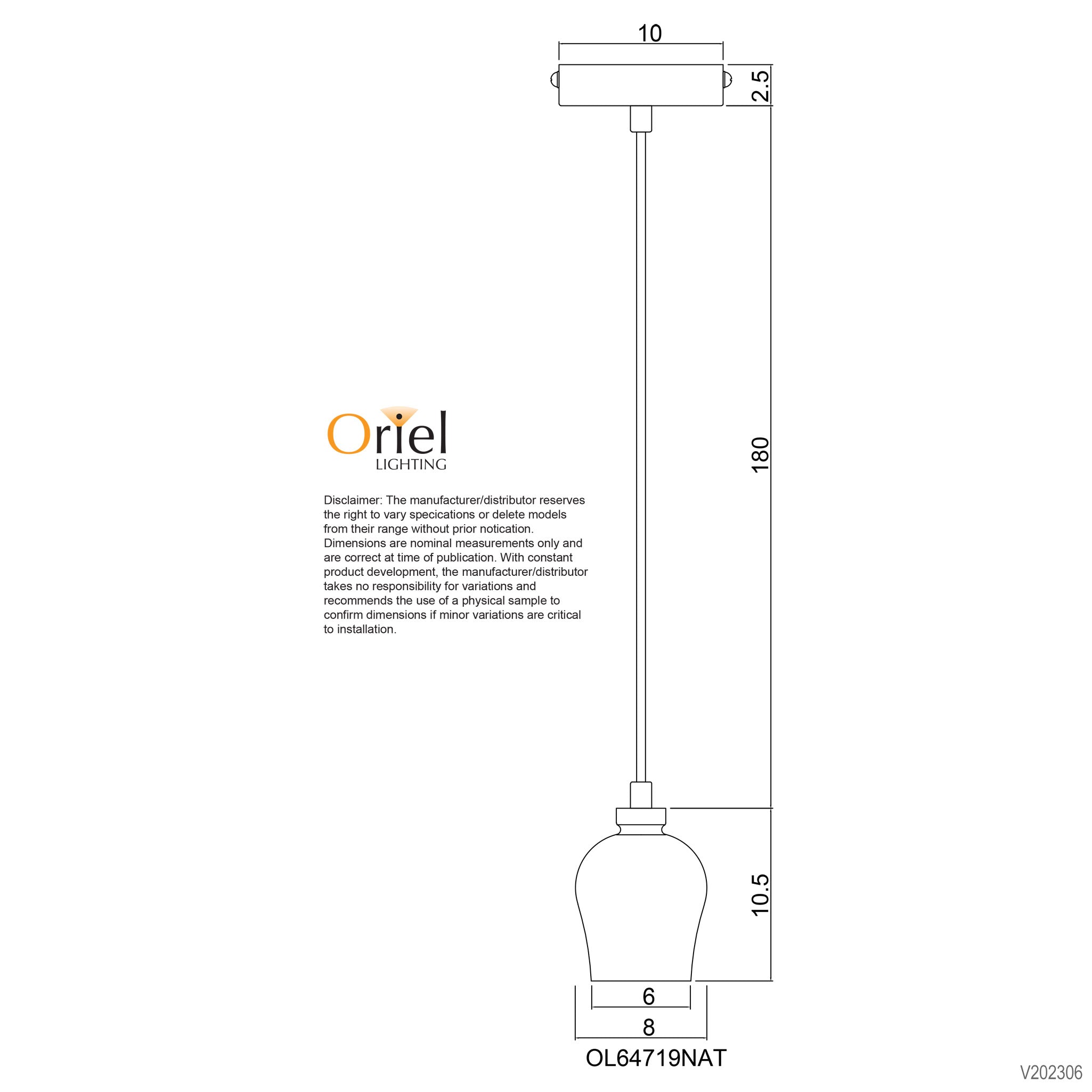 Bud Timber And Cloth Cord Suspension 180cm