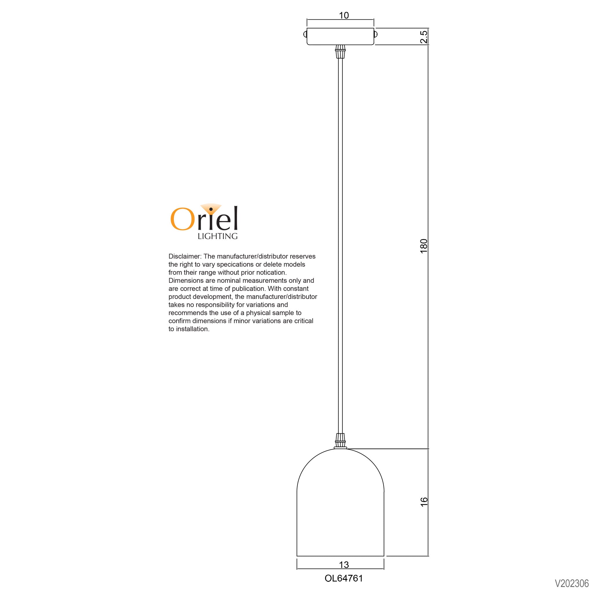 Terros.130 White Terrazzo Retro Pendant