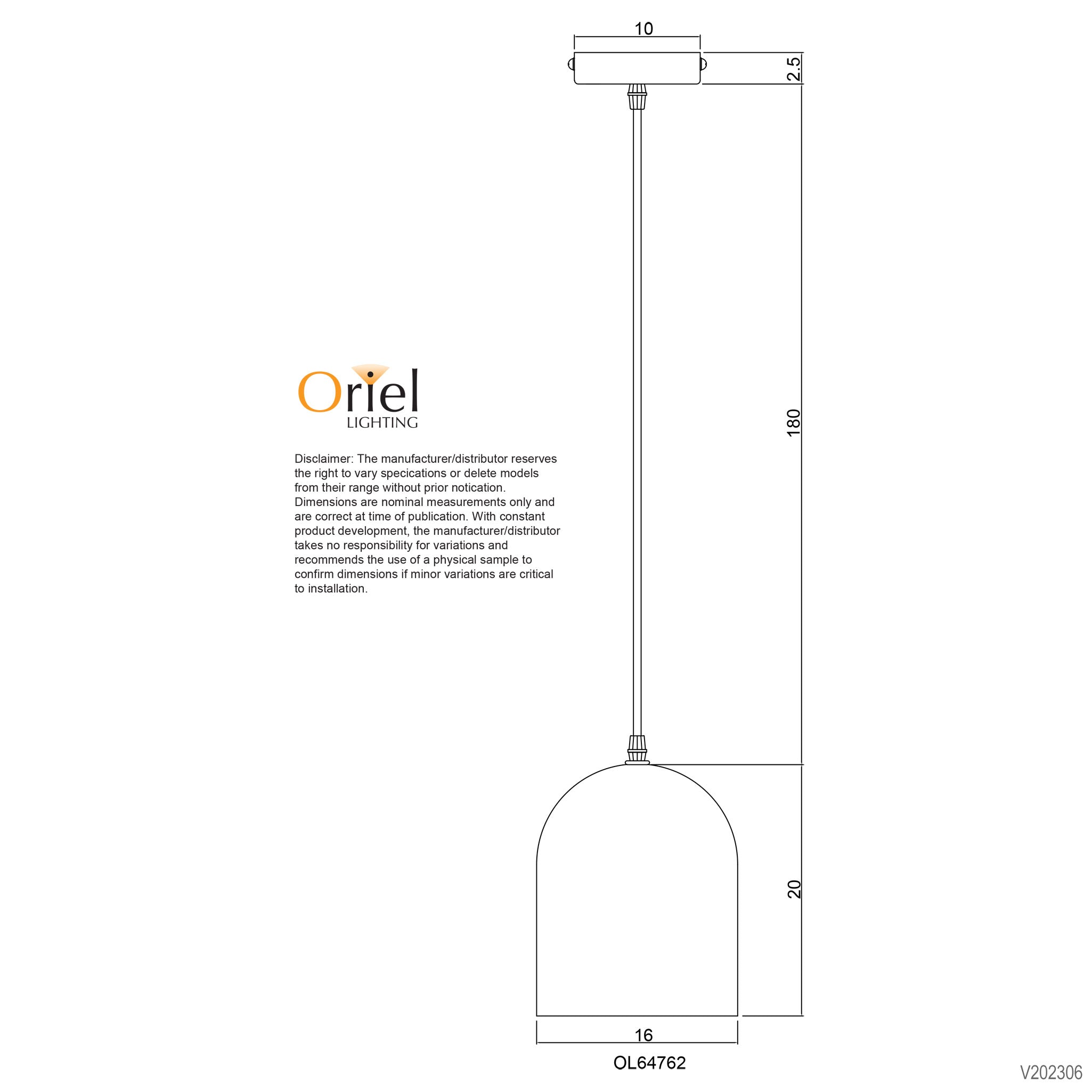 Terros.160 White Terrazzo Retro Pendant