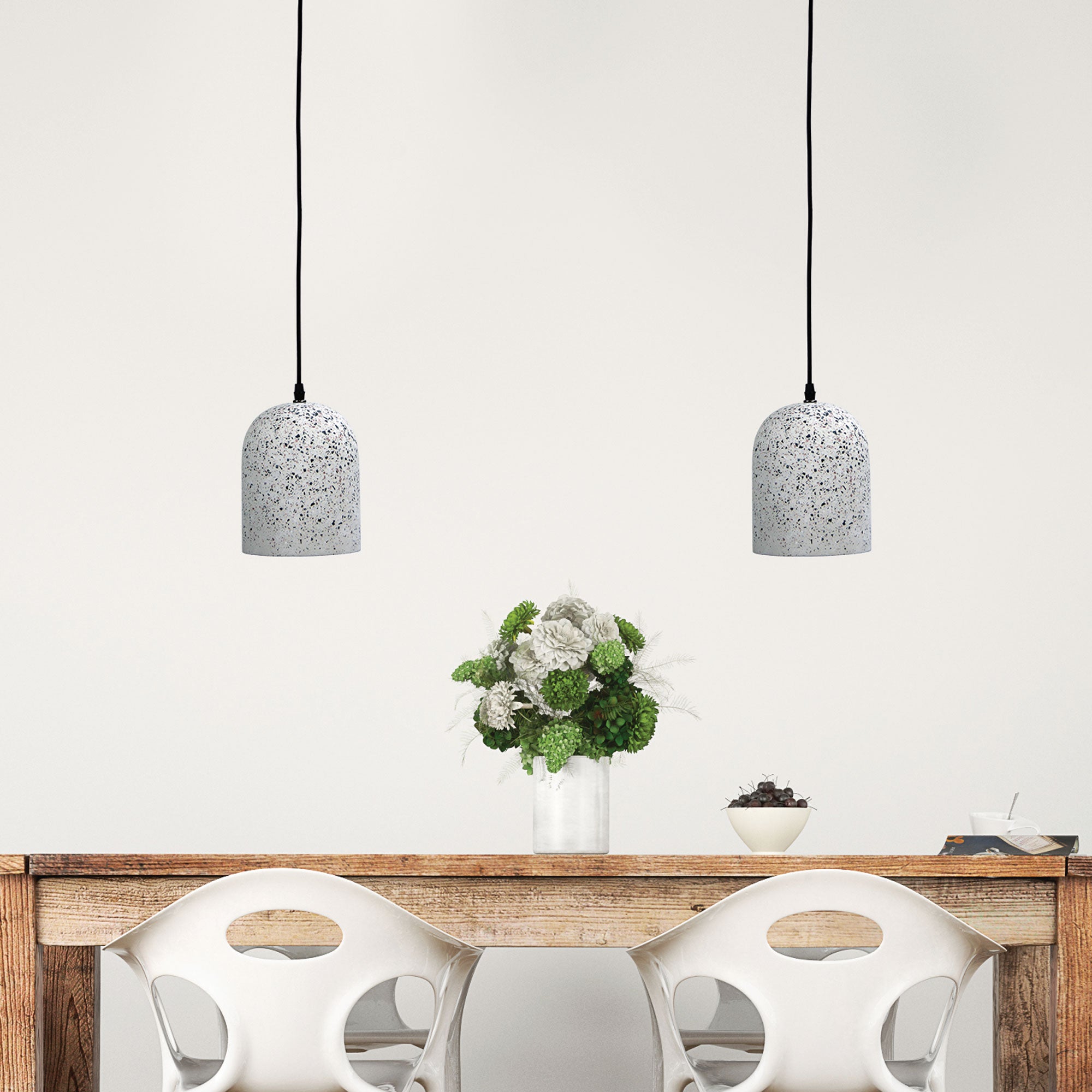 Terros.160 White Terrazzo Retro Pendant