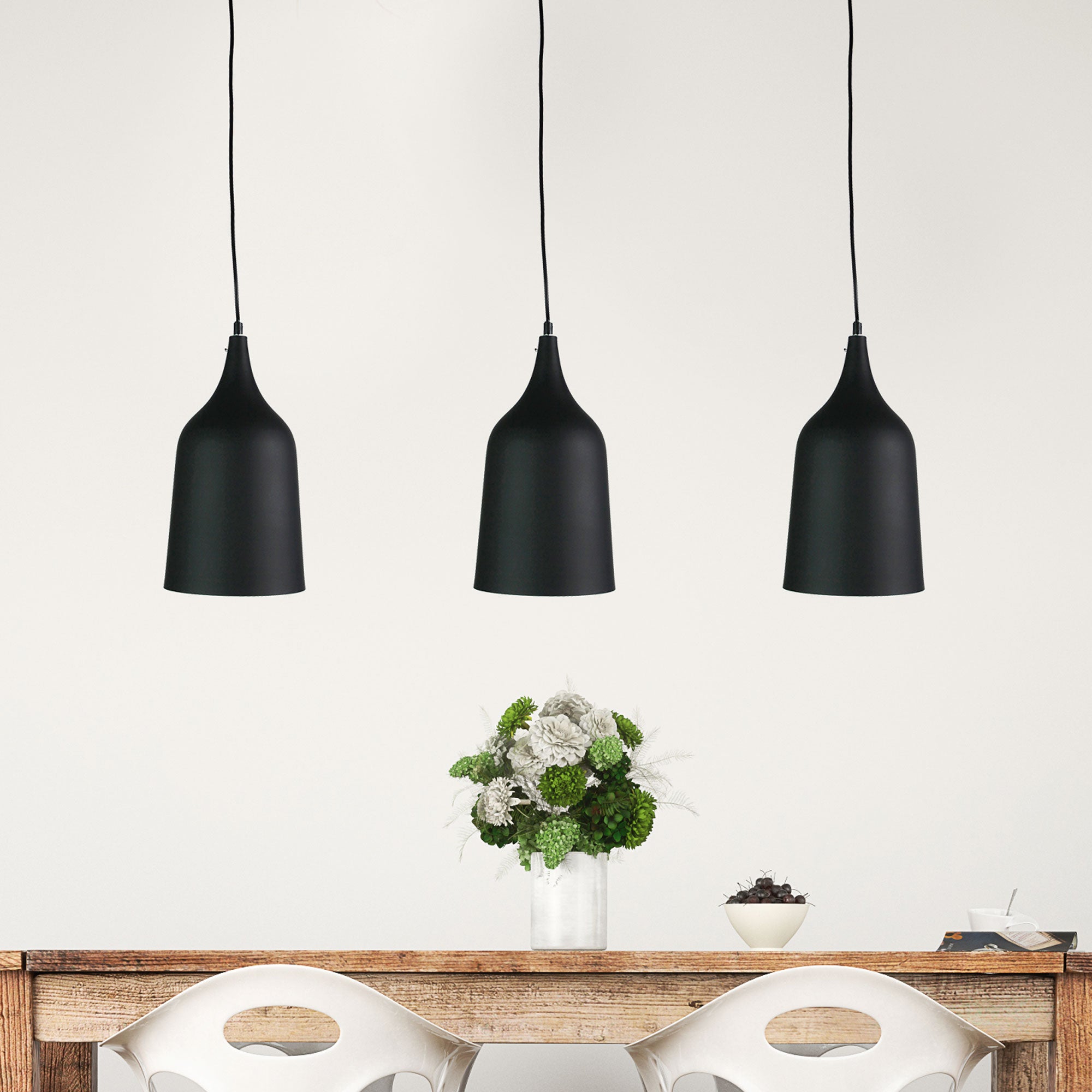 Plato Black Contemporary Urban Pendant