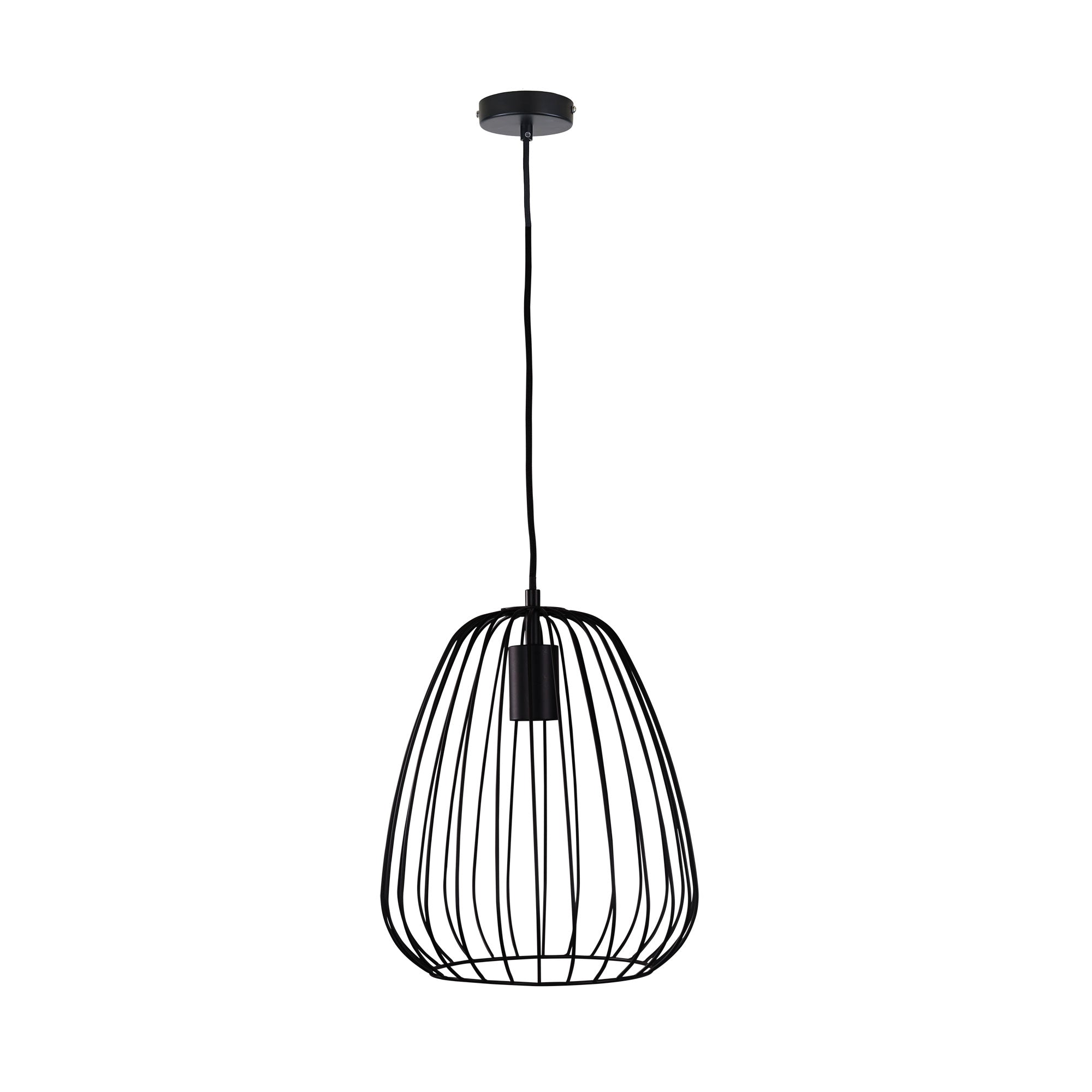 Pera.27 Black Metal Wire Pendant