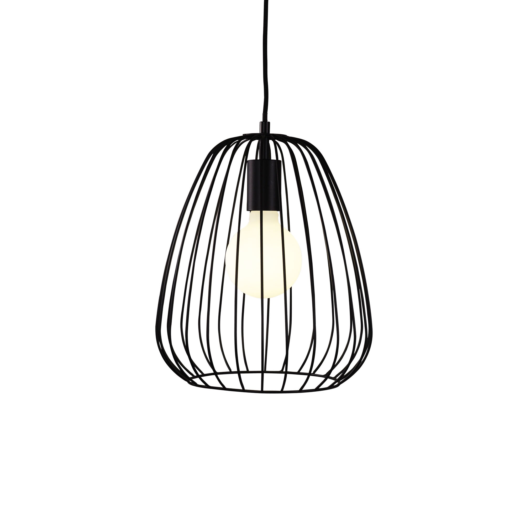 Pera.27 Black Metal Wire Pendant