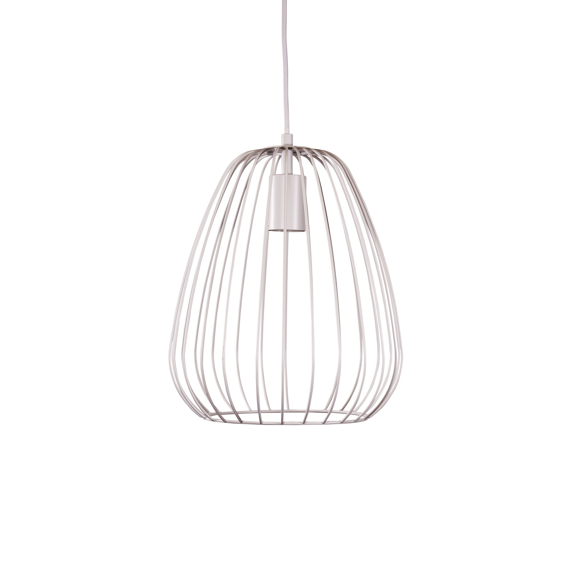 Pera 27 White Metal Wire Pendant