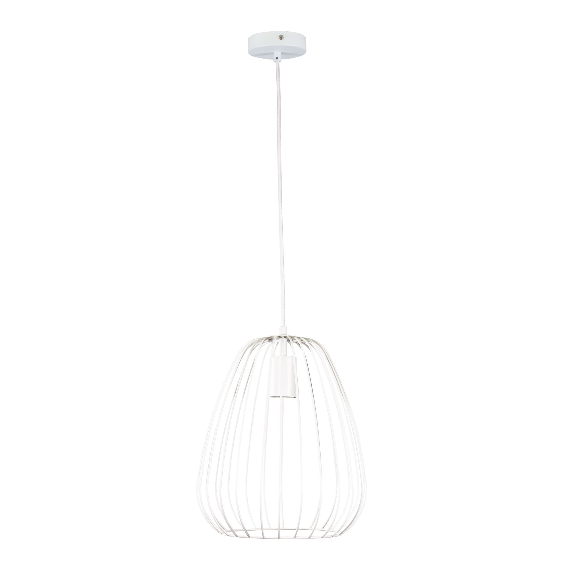 Pera.27 White Metal Wire Pendant