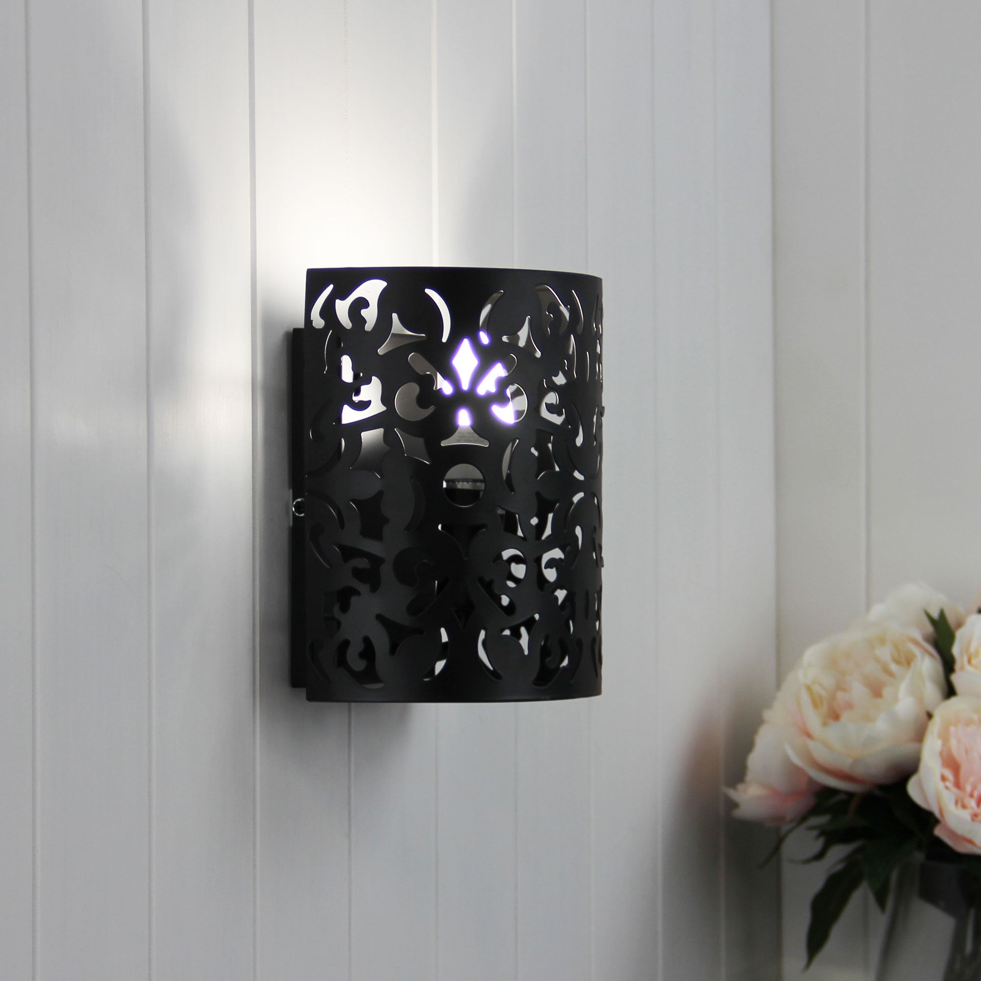 Vicky Black Laser Cut Metal Wall Light
