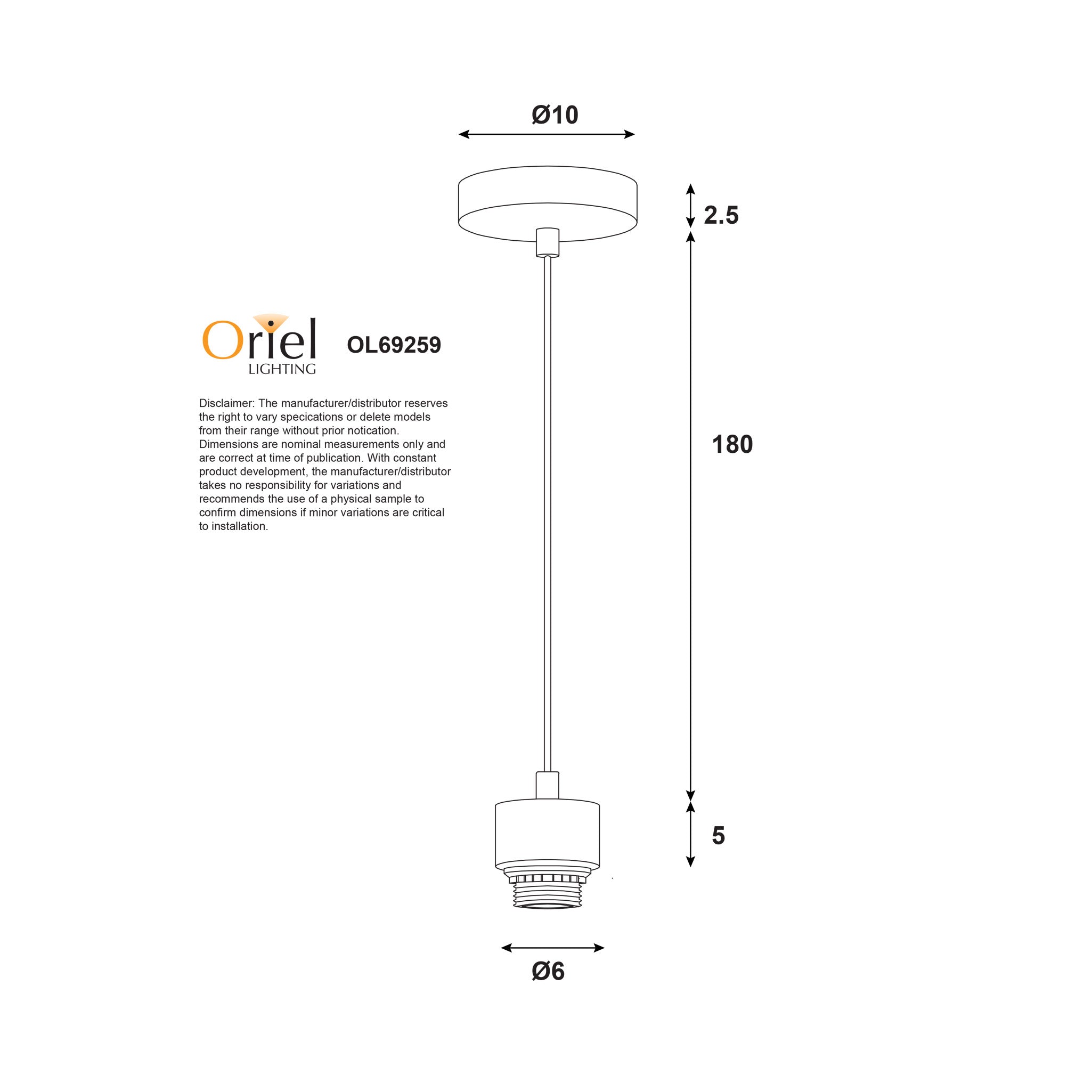 Parti Timber & Black 1 Light E27 Suspension