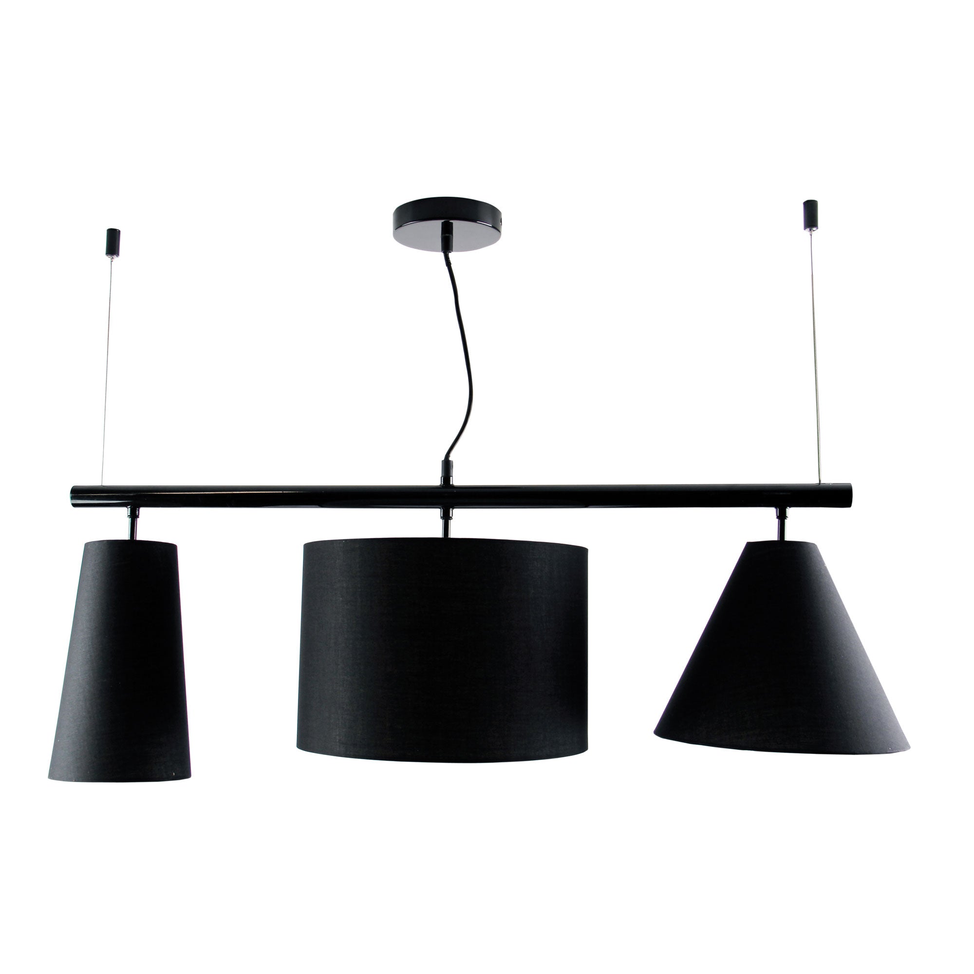 Rogue Pendant 3Lt Bar Pendant Frame in Black