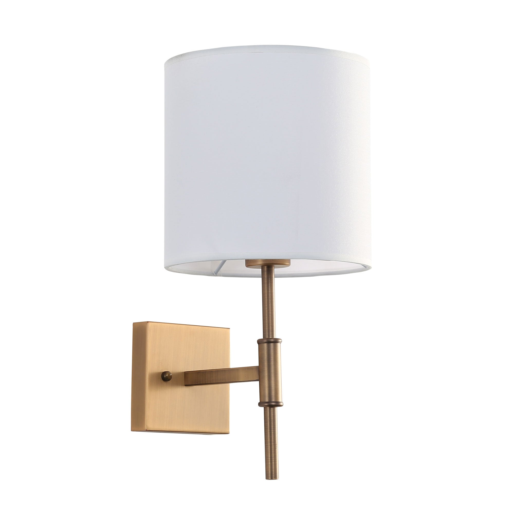 Bella Bronze Wall Sconce with Fabric Shade