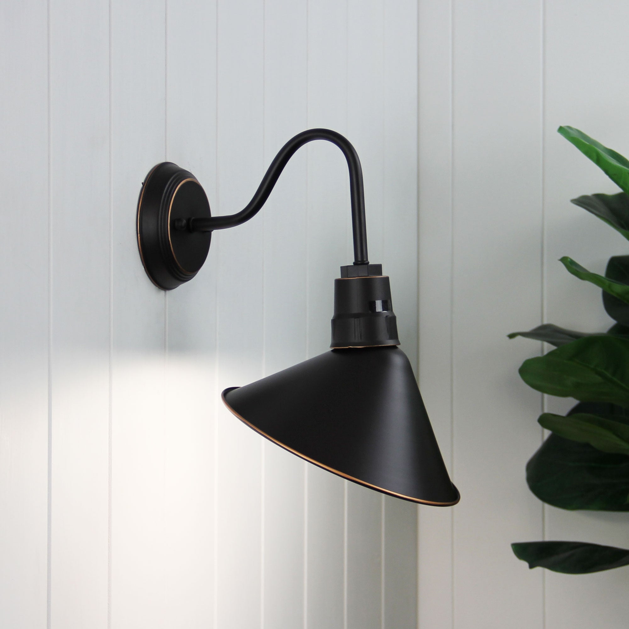 Derwent Dark Bronze E27 Industrial Vintage Style Wall Light