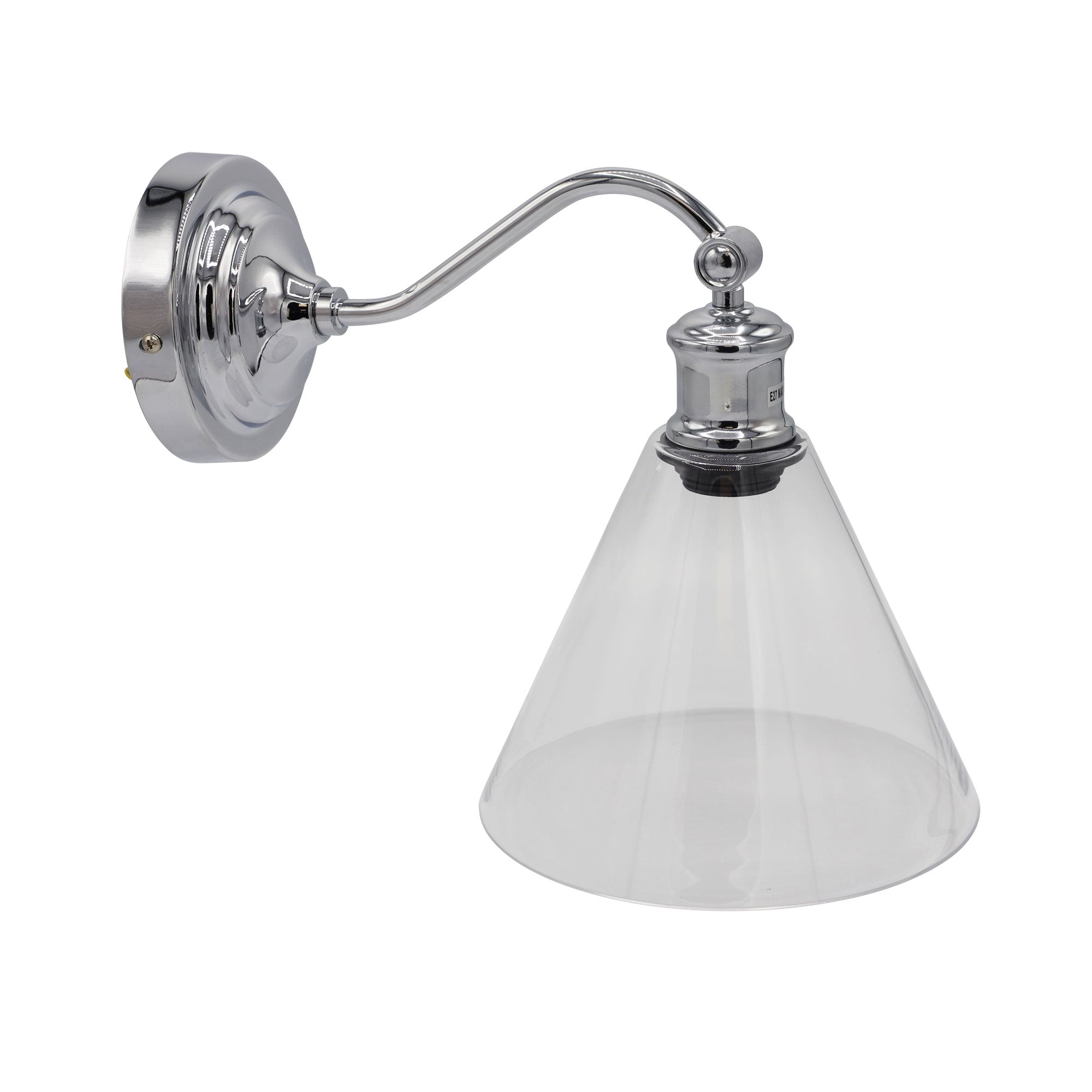 Abby Chrome Hamptons Style Classic Wall Light