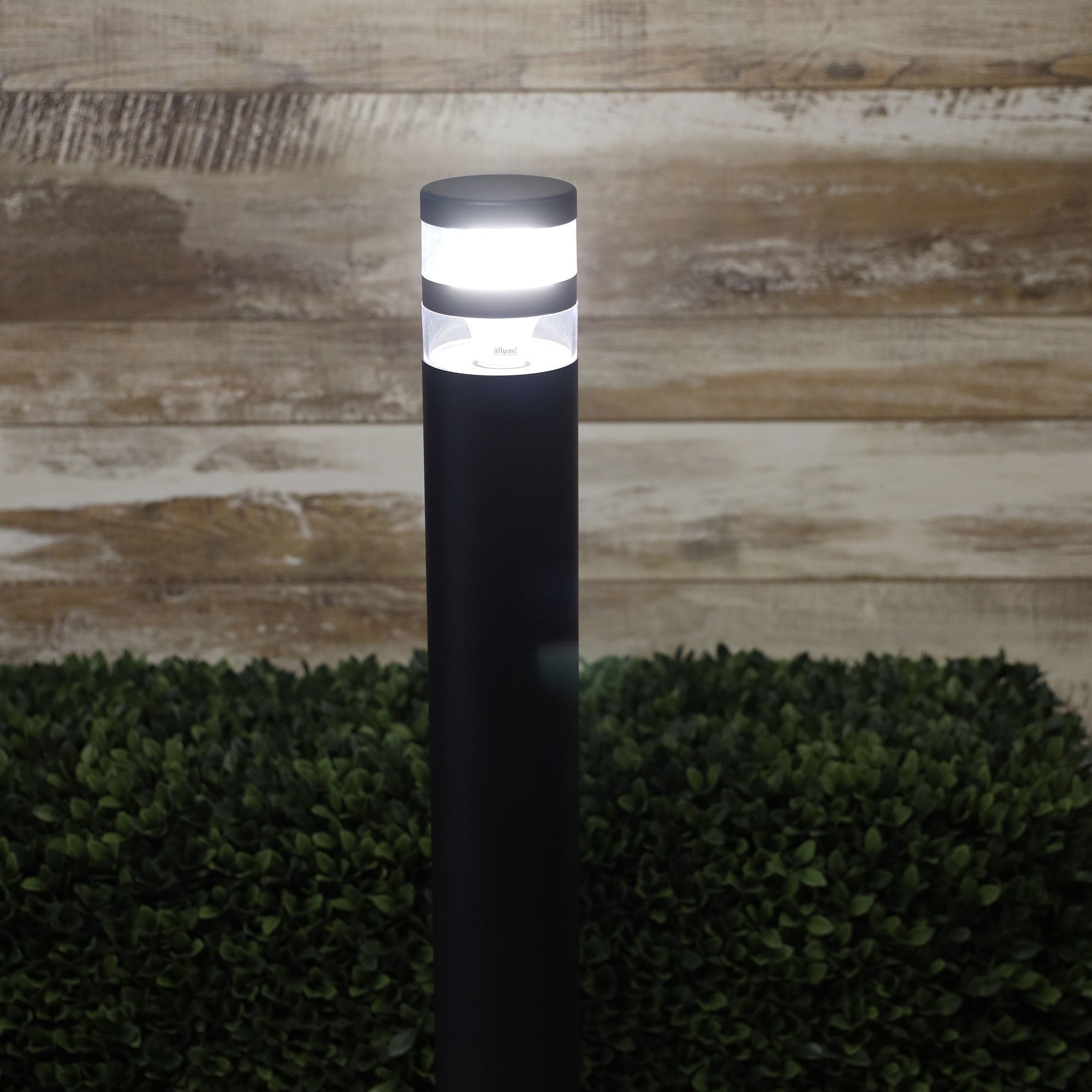 Tove Black E27 IP44 Garden Bollard Light