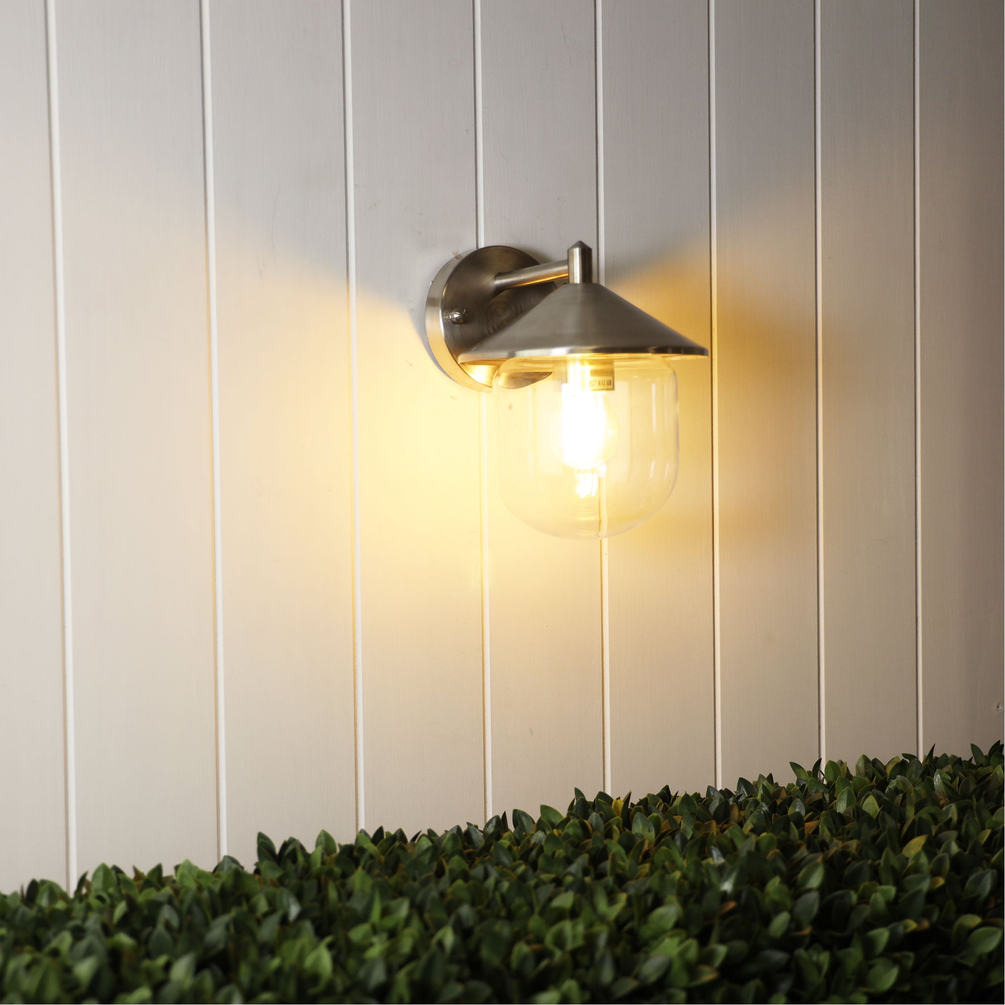 Monza 316 Stainless Steel E27 IP54 Outdoor Wall Light
