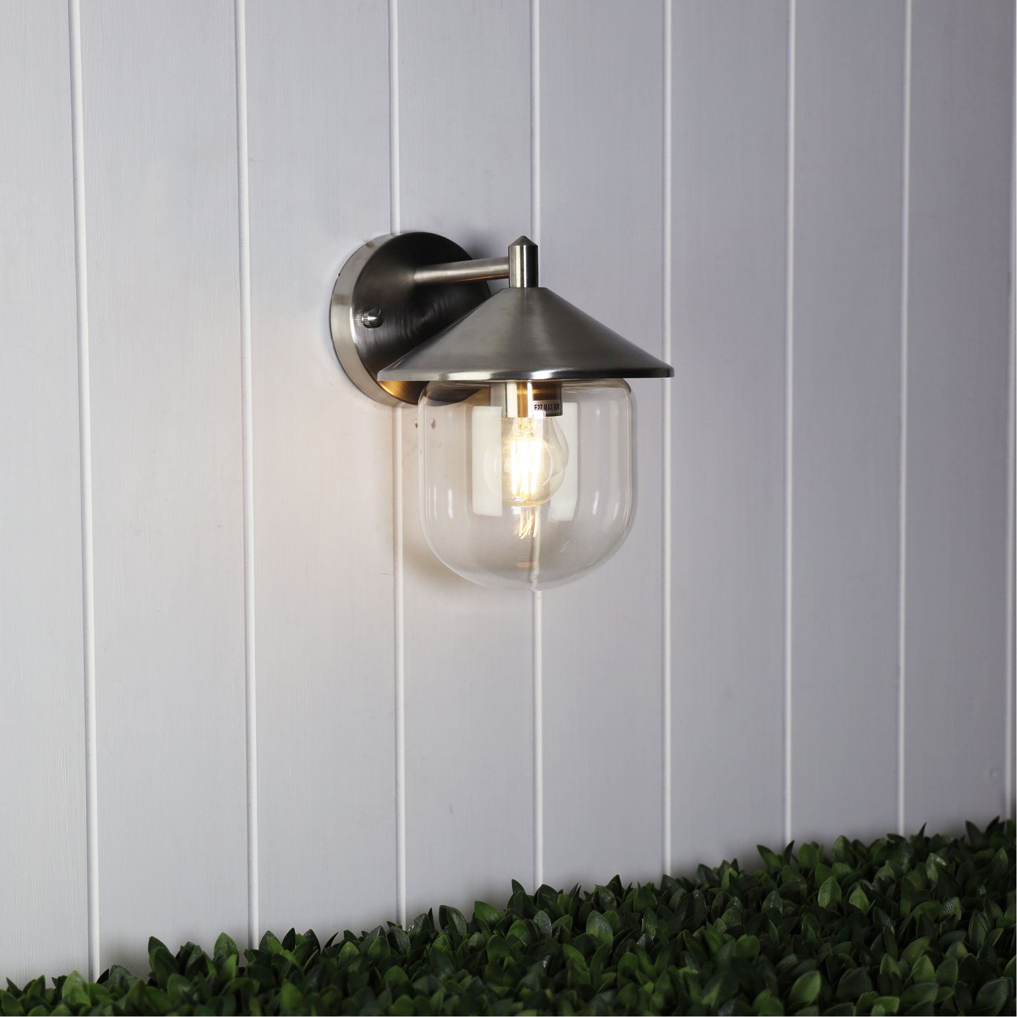 Monza 316 Stainless Steel E27 IP54 Outdoor Wall Light