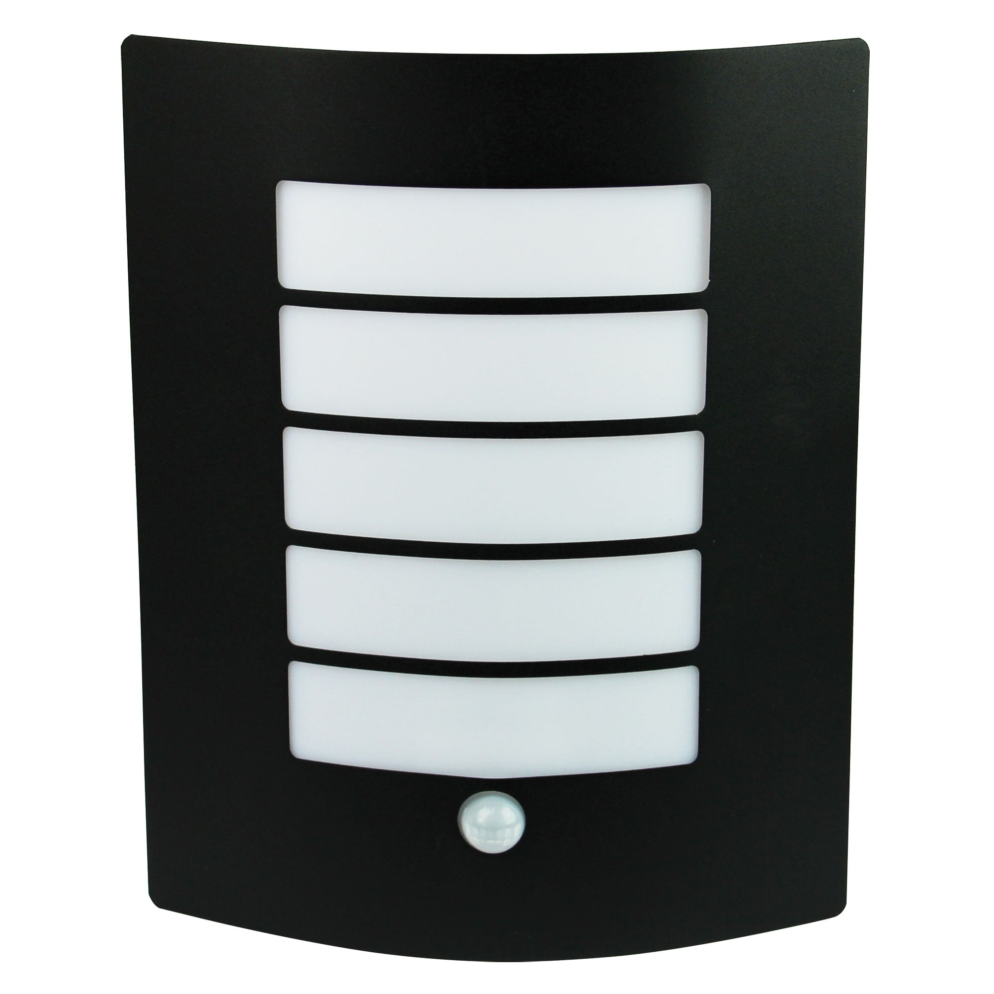 Cheeta Sensor Outdoor Black Wall Sconce With Sensor