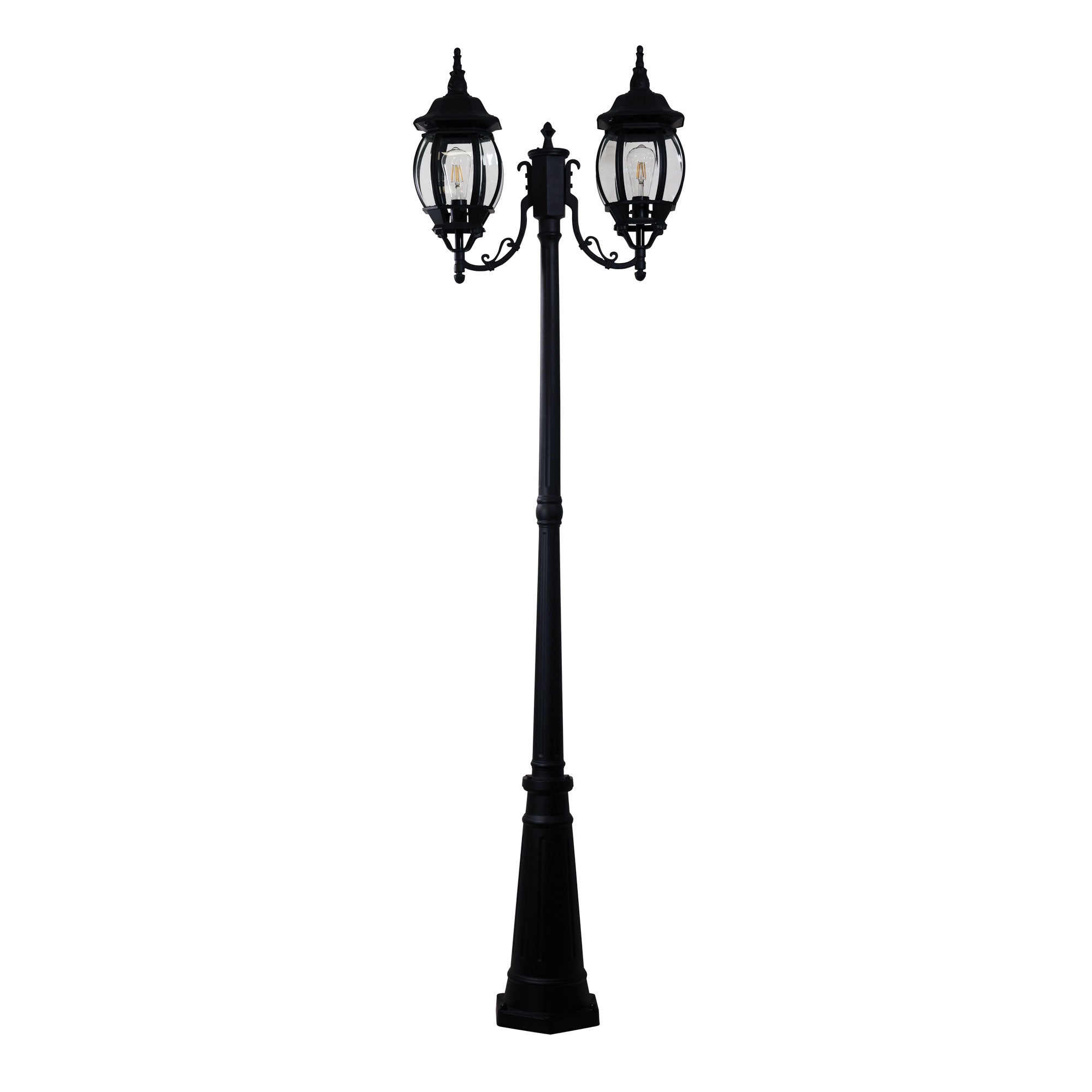 Highgate Twin Black Tradtional Outdoor Post Light