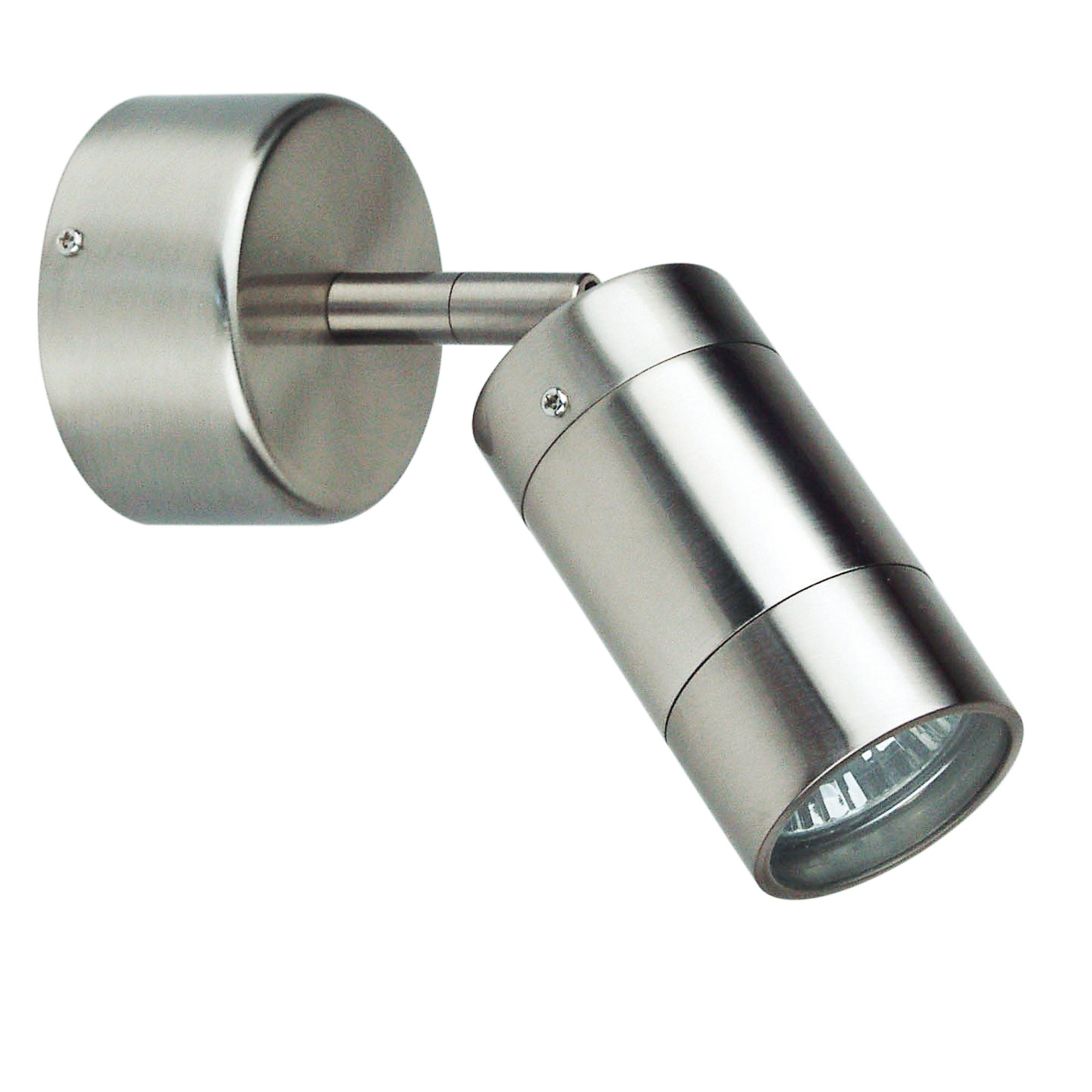 Comma Adjustable Brushed Chrome 240V Outdoor Spotlight Brushed Chrome