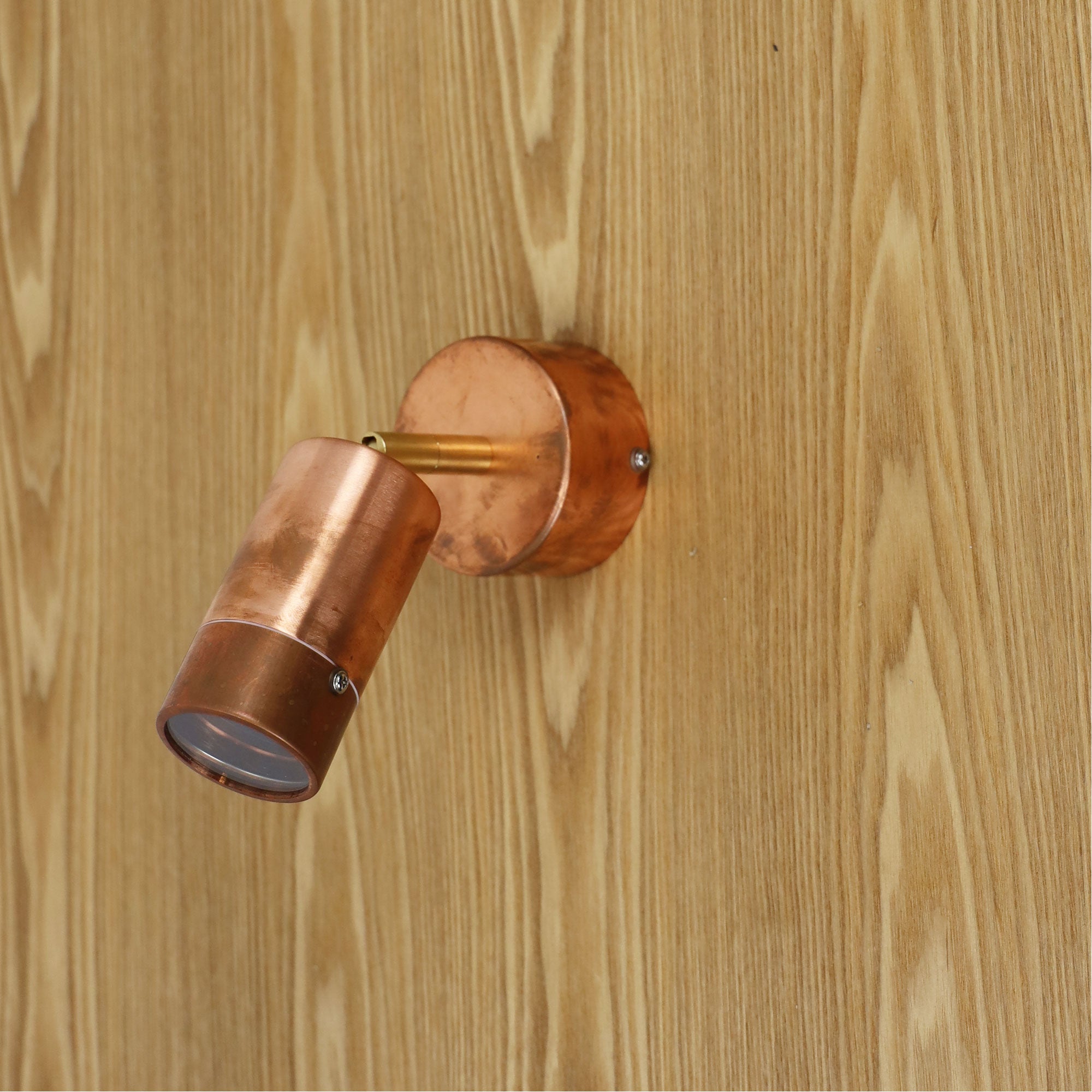 Comma Copper GU10 240V IP44 Adjustable Wall Light