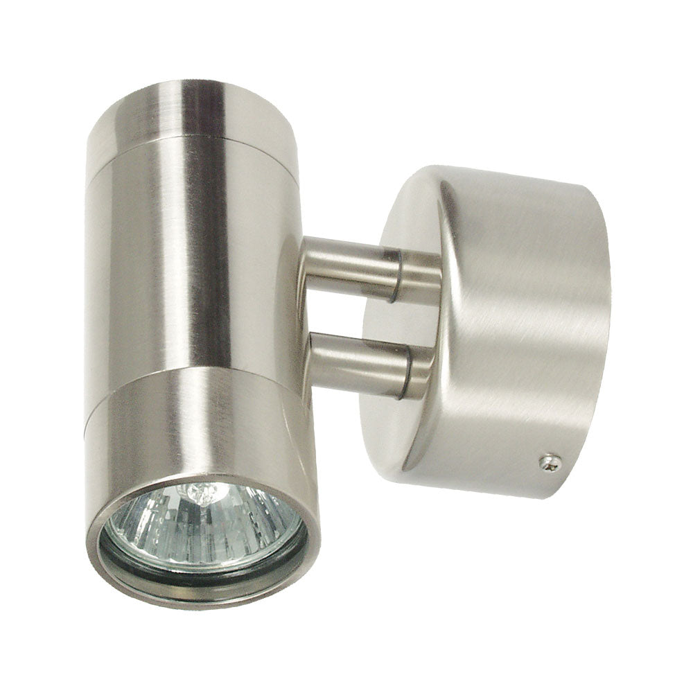 Comma 1 Light Brushed Chrome 240V Outdoor Spotlight Brushed Chrome
