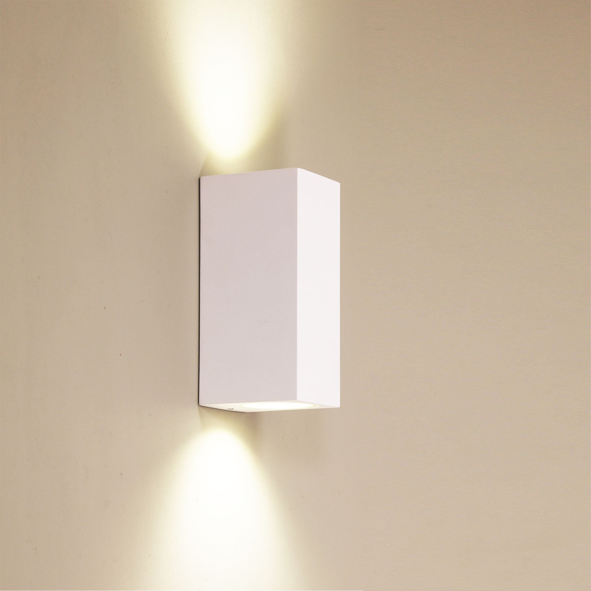 Atlas White GU10 IP54 Up/Down Wall Light