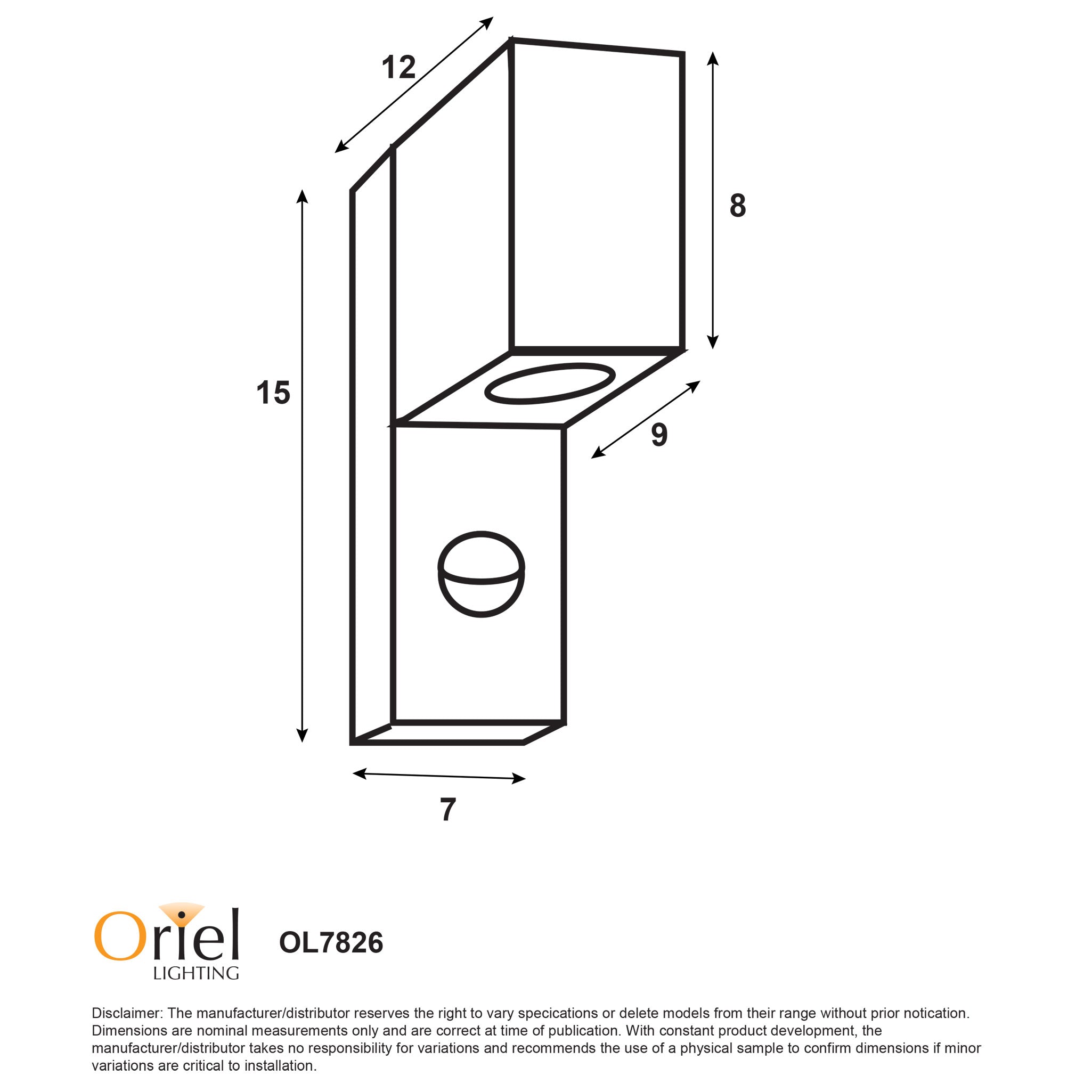 Atlas Black GU10 IP54 Fixed Down Sensor Light